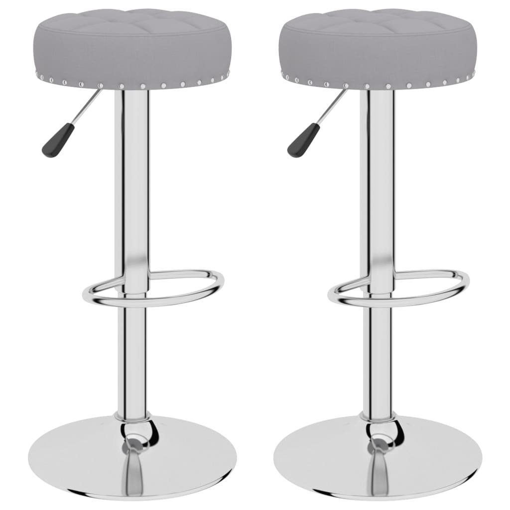 Barhocker Barhocker 2 Stk. Grau Stoff