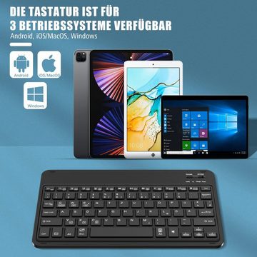 Sross Tastatur für Samsung Galaxy Tab A9 Plus Hülle 11 Zoll SM-X210/216/218 Tablet-Tastatur (Magnetische Bluetooth Tastatur Hüllefür Galaxy Tab A9 Plus 11 Zoll)