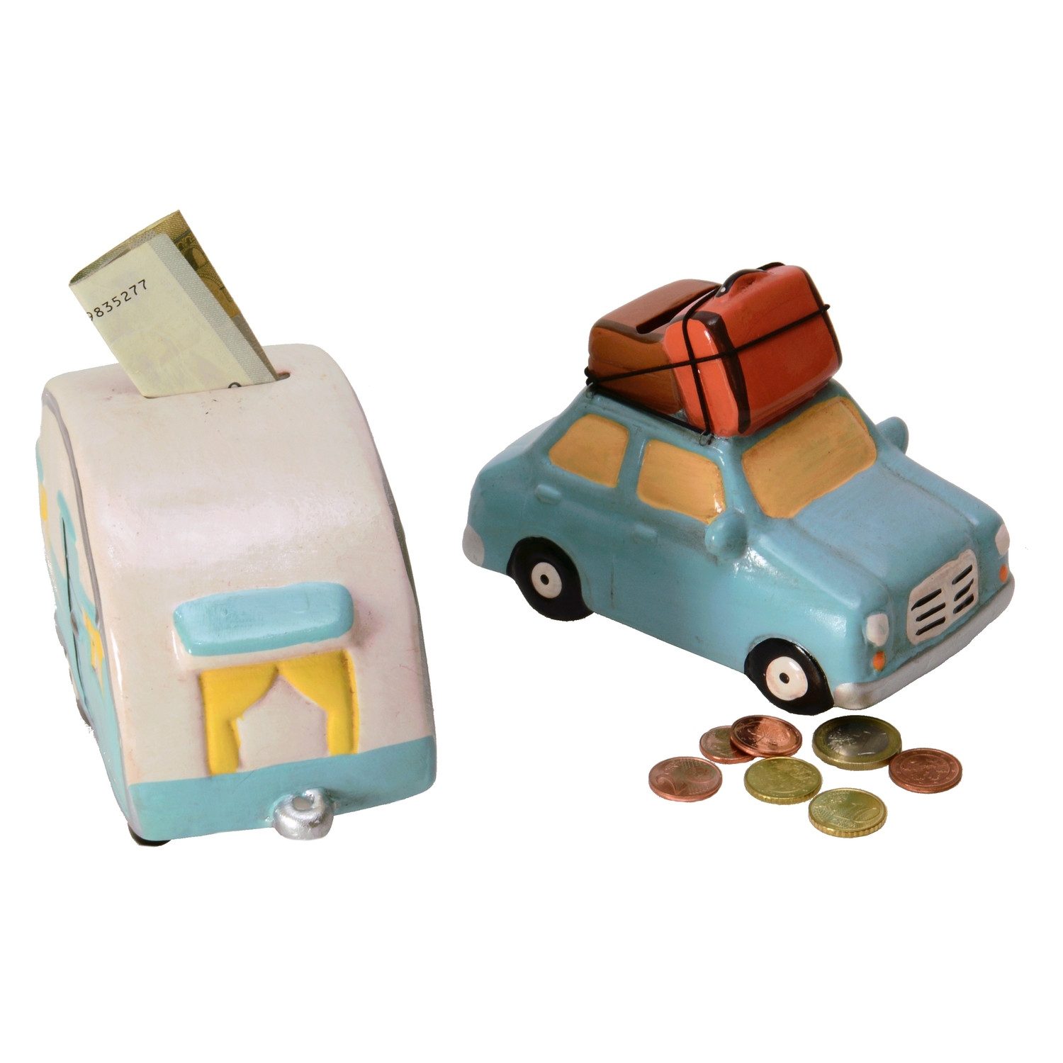 G. Wurm Spardose Auto mit Wohnwagen Spardosen im 2er Set günstig online kaufen