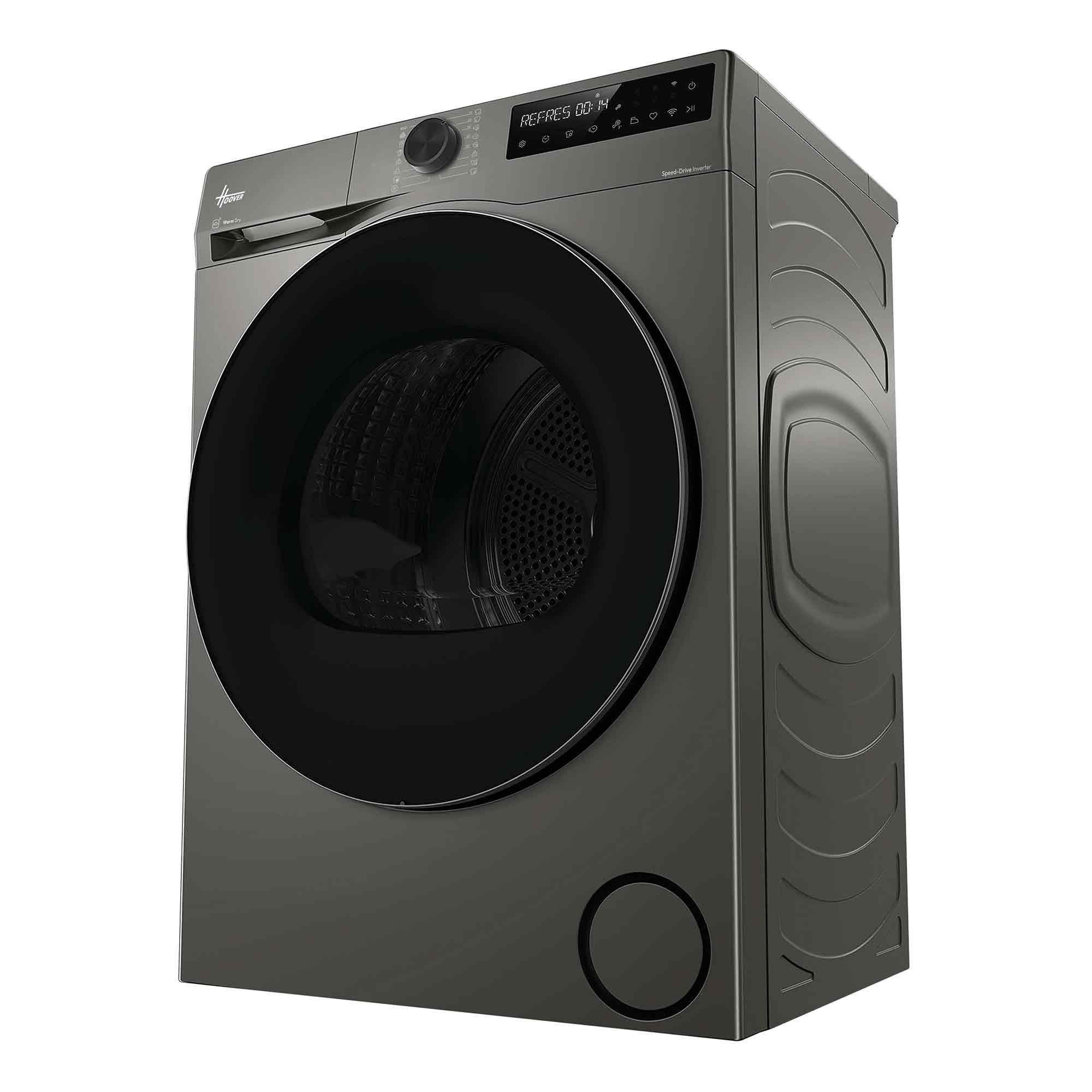 Hoover Wärmepumpentrockner HBP 9N3BGX-S, Smarte Bedienung mit Wi-Fi und Bluetooth