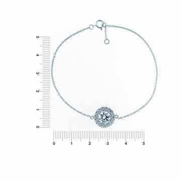 Smart Jewel Armband rund, funkelnde Zirkonia Steine, Silber 925