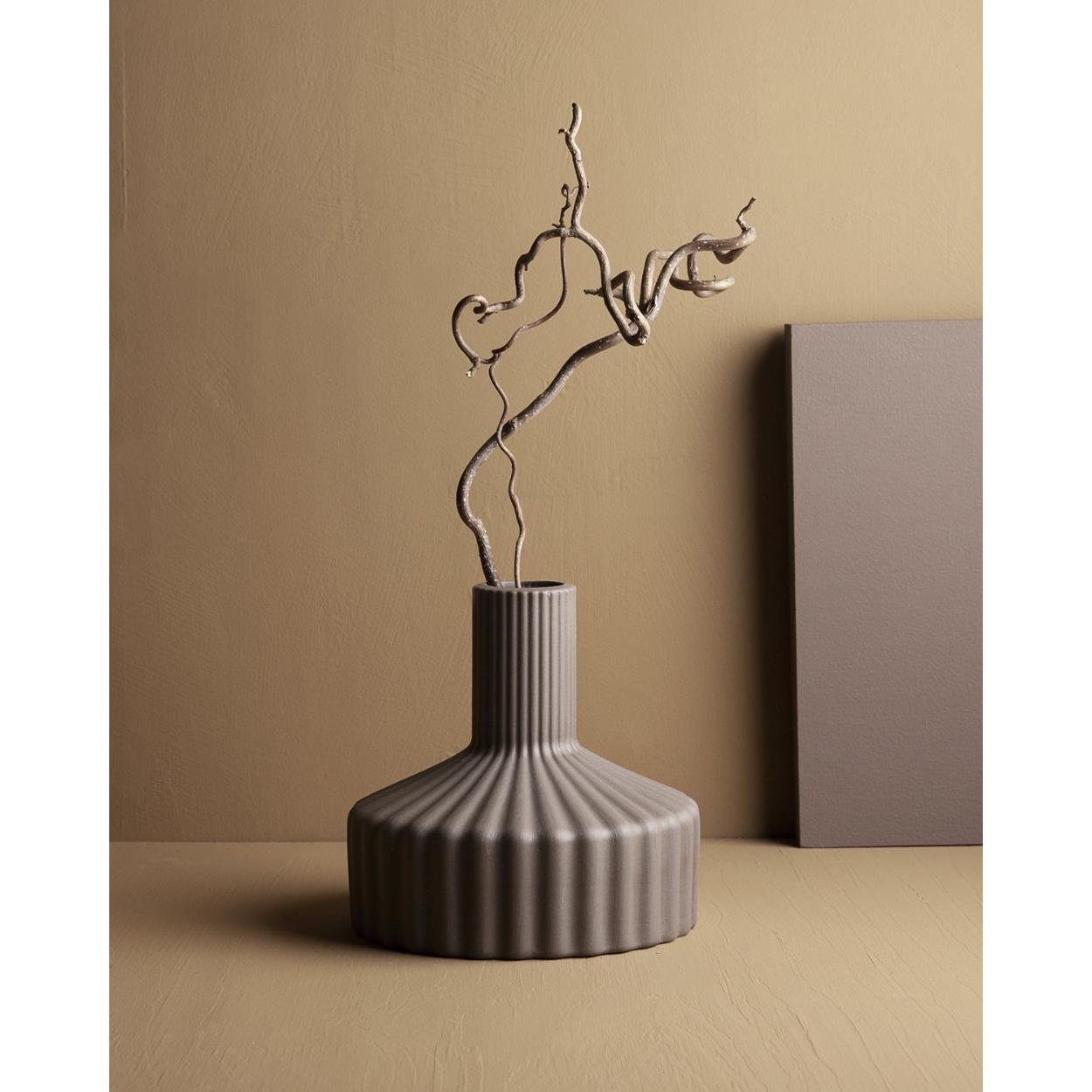 (16cm) Braun Samset Dekovase Storefactory Vase
