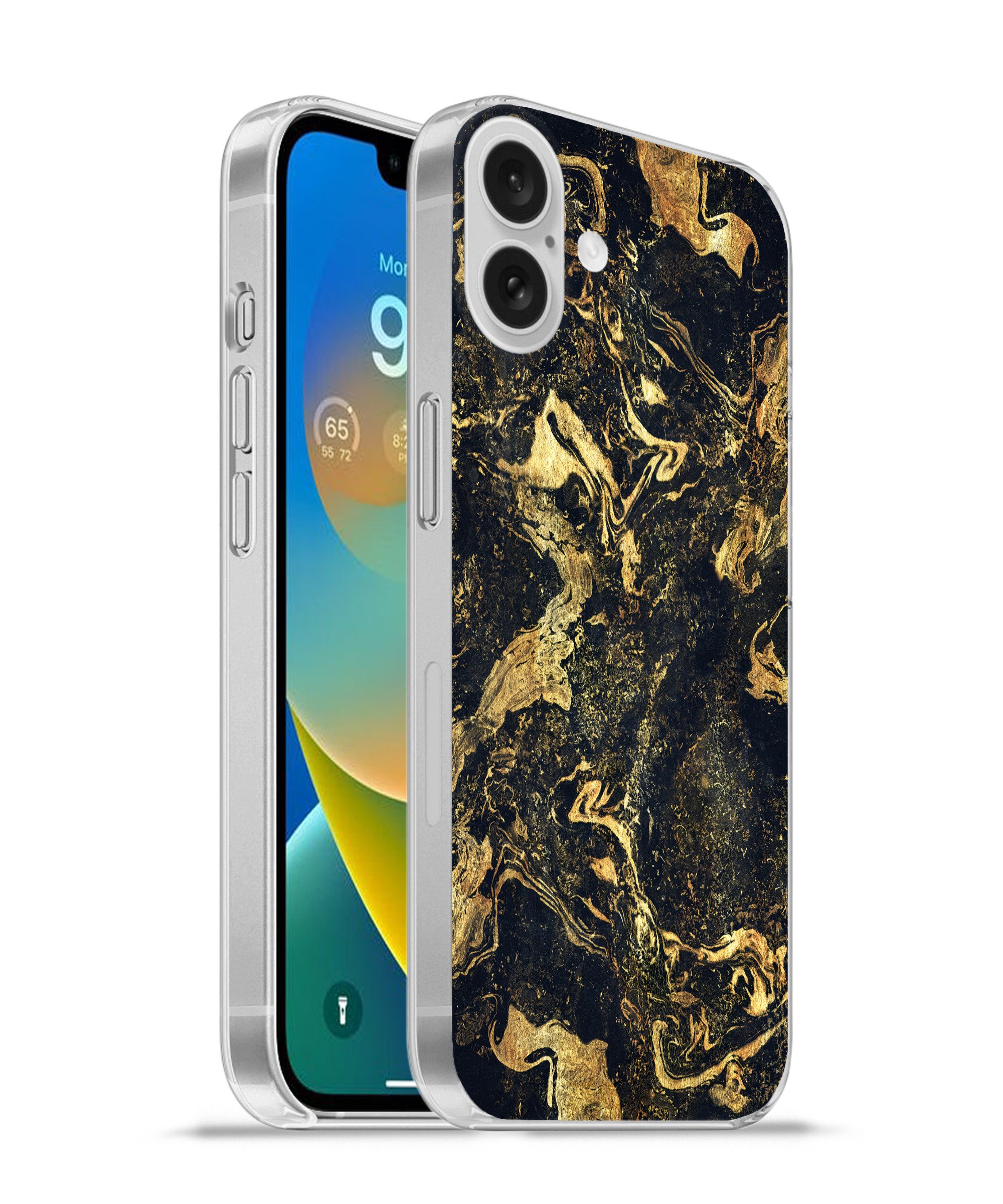 Handyhülle für Apple iPhone 16 Plus Marmor - Luxus - Gold