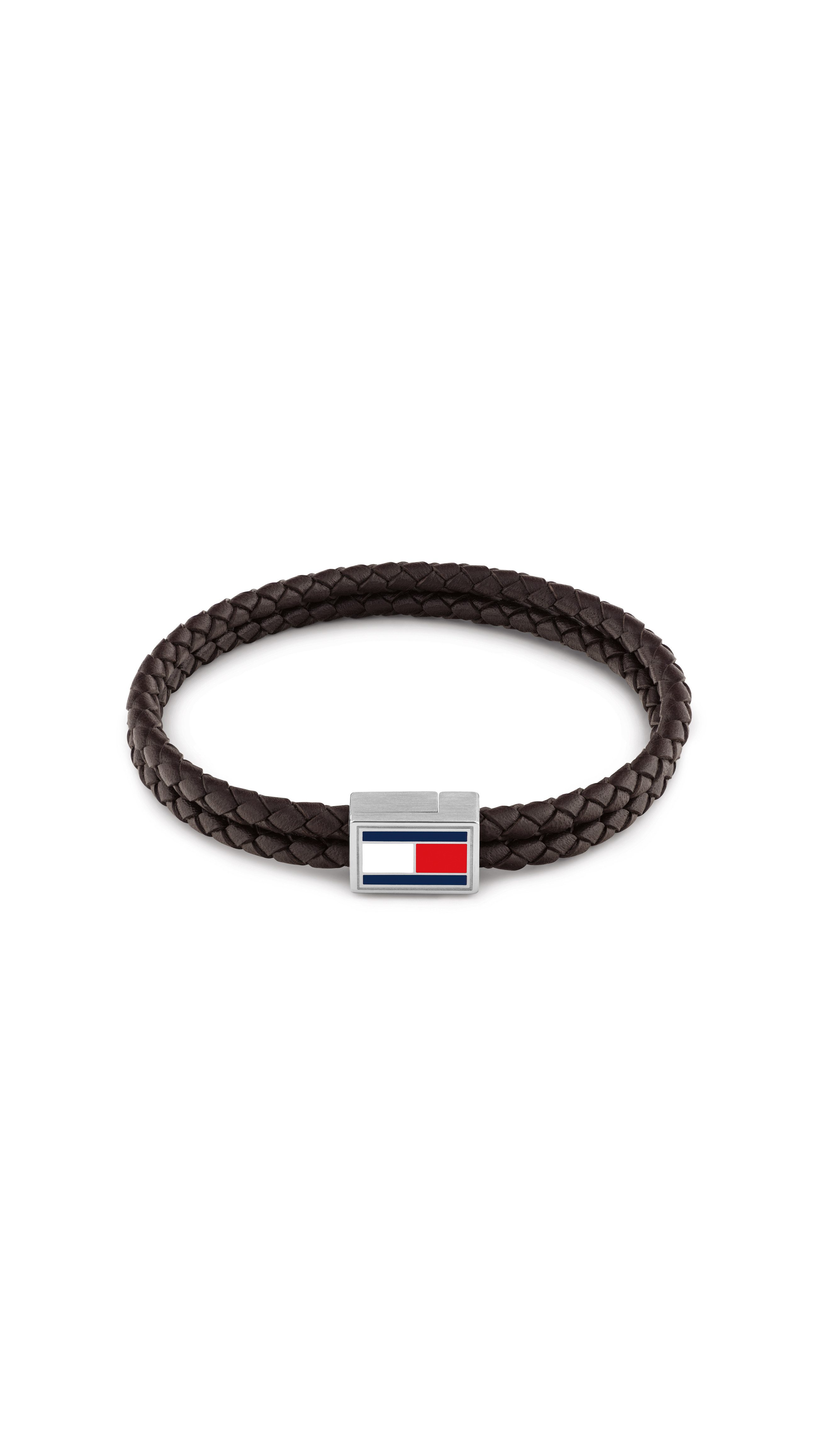 Tommy Hilfiger Lederarmband 3D FLAG LEATHER, Emaille