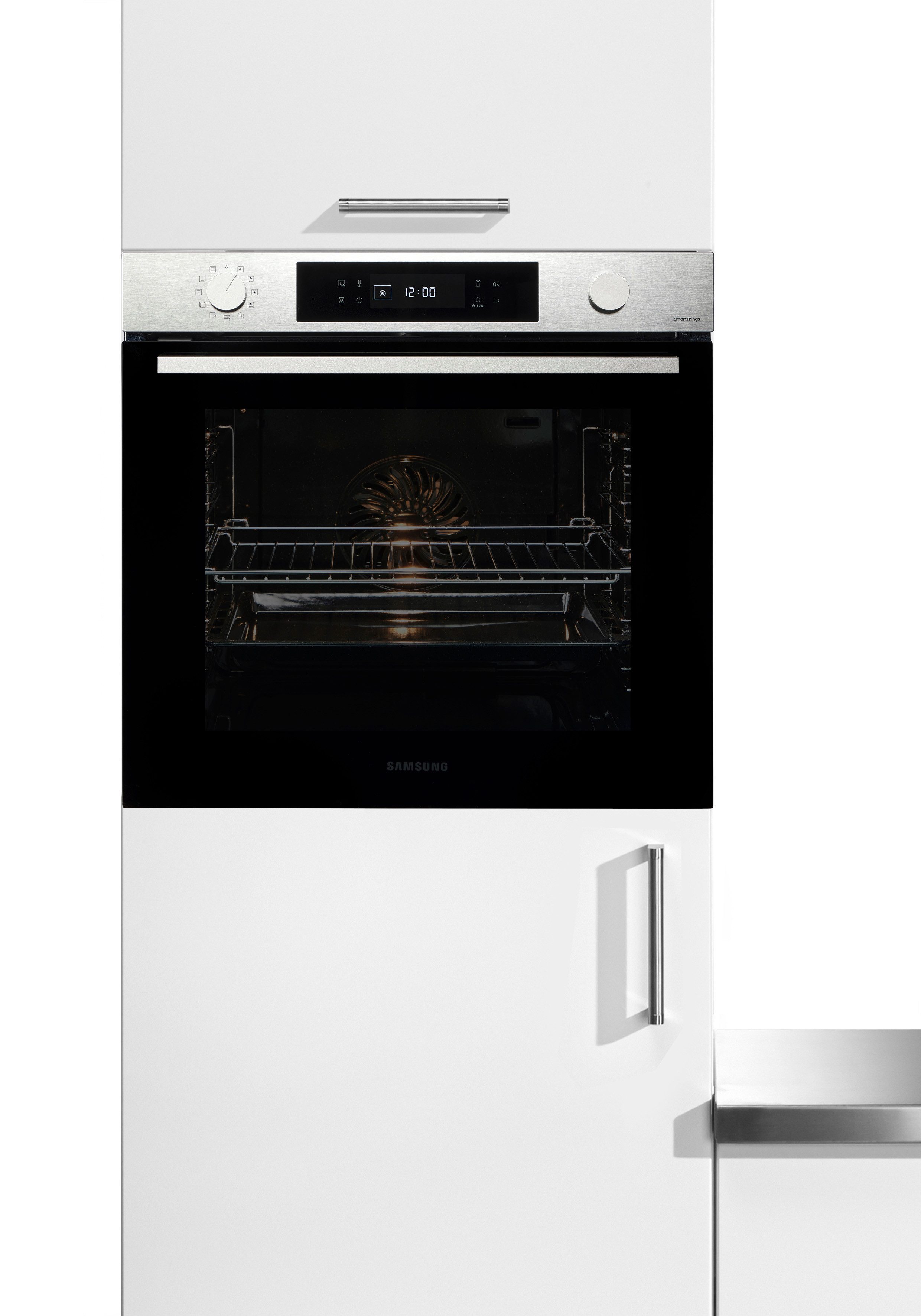 Samsung Einbaubackofen NV7400B NV7B41307AS, Pyrolyse-Selbstreinigung, Raumwunder - XXL-Innenraum mit 76L, langsam schließender Tür und WiFi