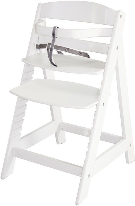 roba® Hochstuhl Treppenhochstuhl Sit up III, weiß, aus Holz,  Höhenverstellung von Sitzfläche und Fußstütze