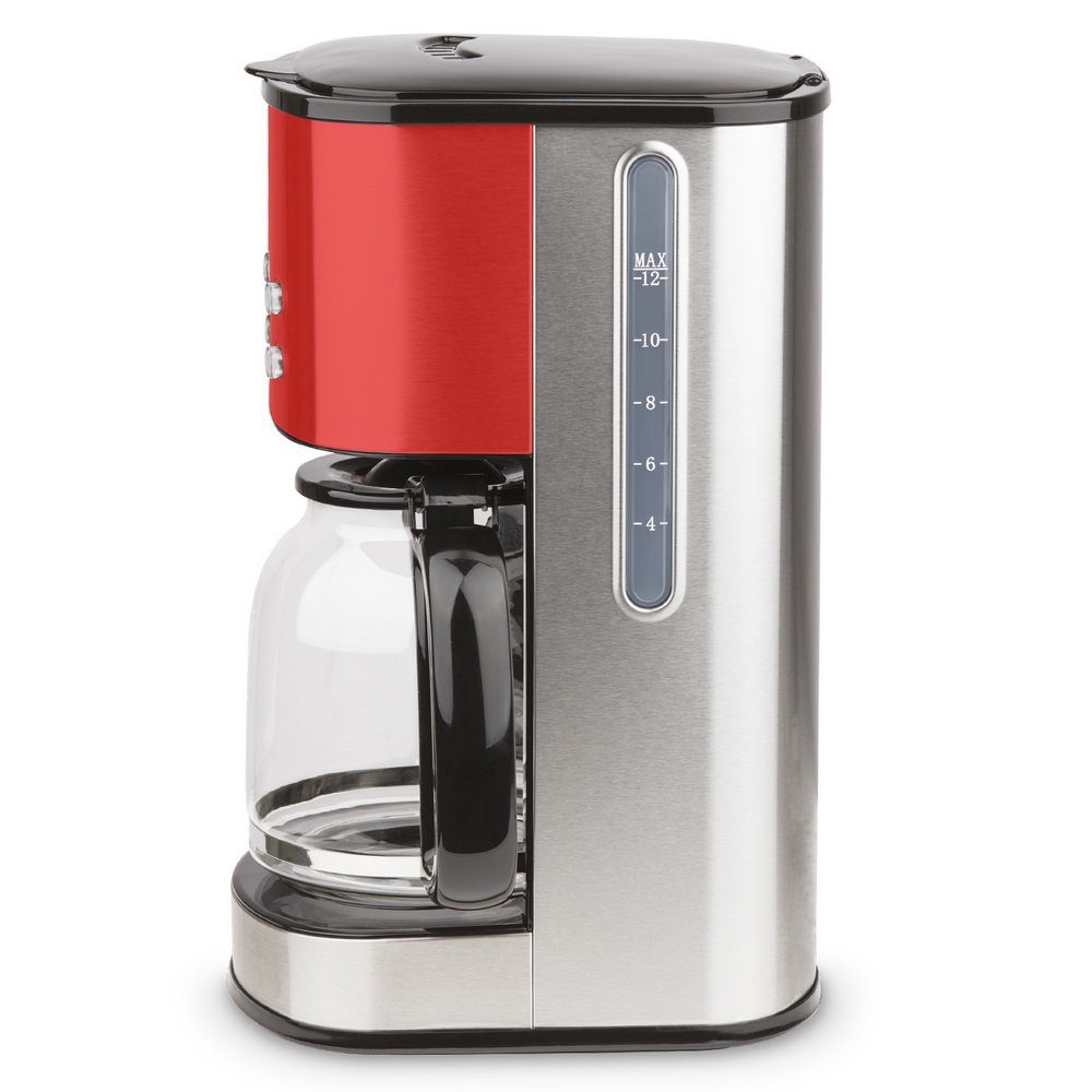 H.Koenig Filterkaffeemaschine Kaffeeautomat mit Uhr und Timer MG30, Permanentfilter, Programmierbar, LCD Display, Tropfstopp Funktion