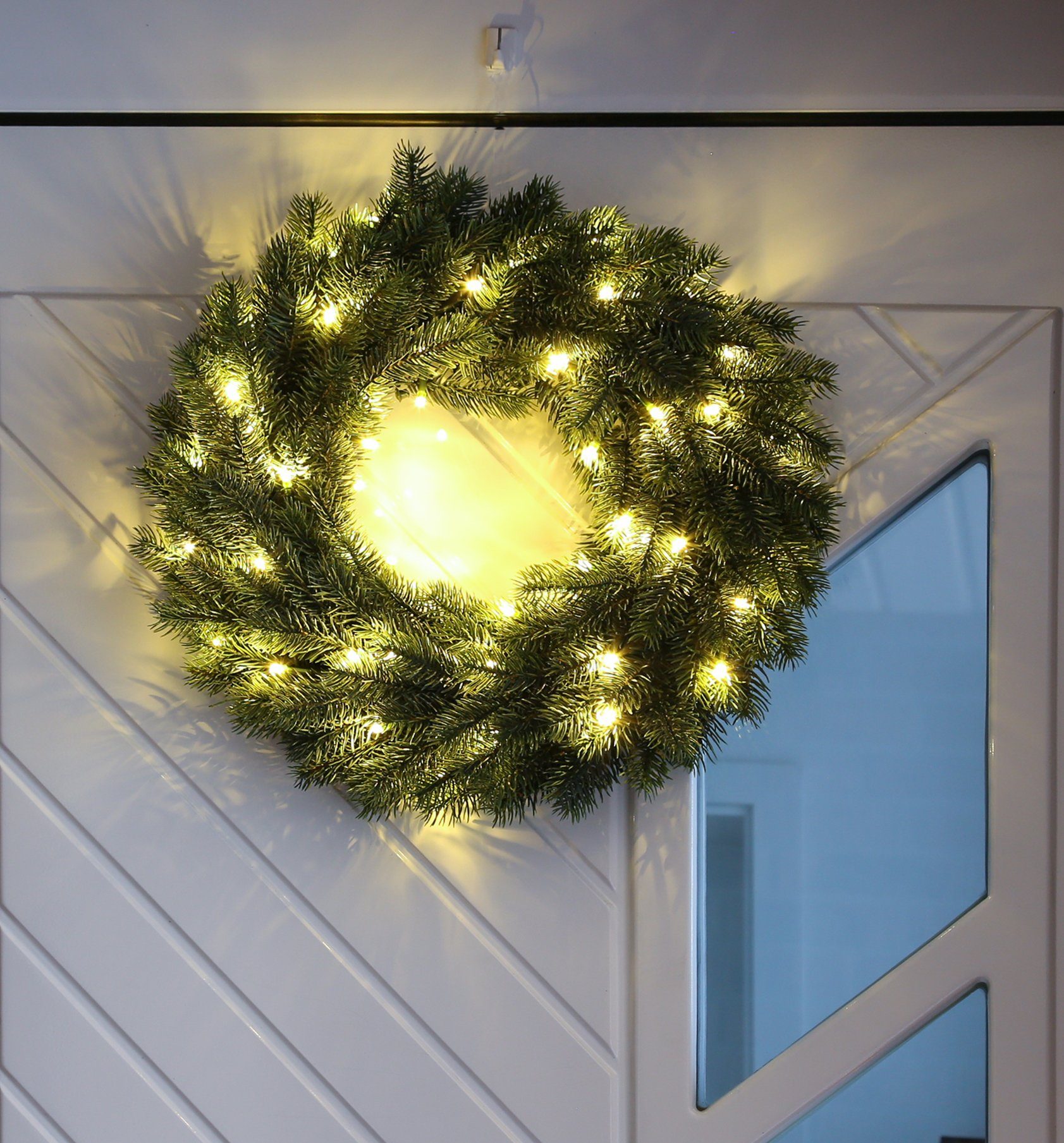 MARELIDA Dekokranz LED Tannenkranz Türkranz Adventskranz beleuchtet Timer B günstig online kaufen