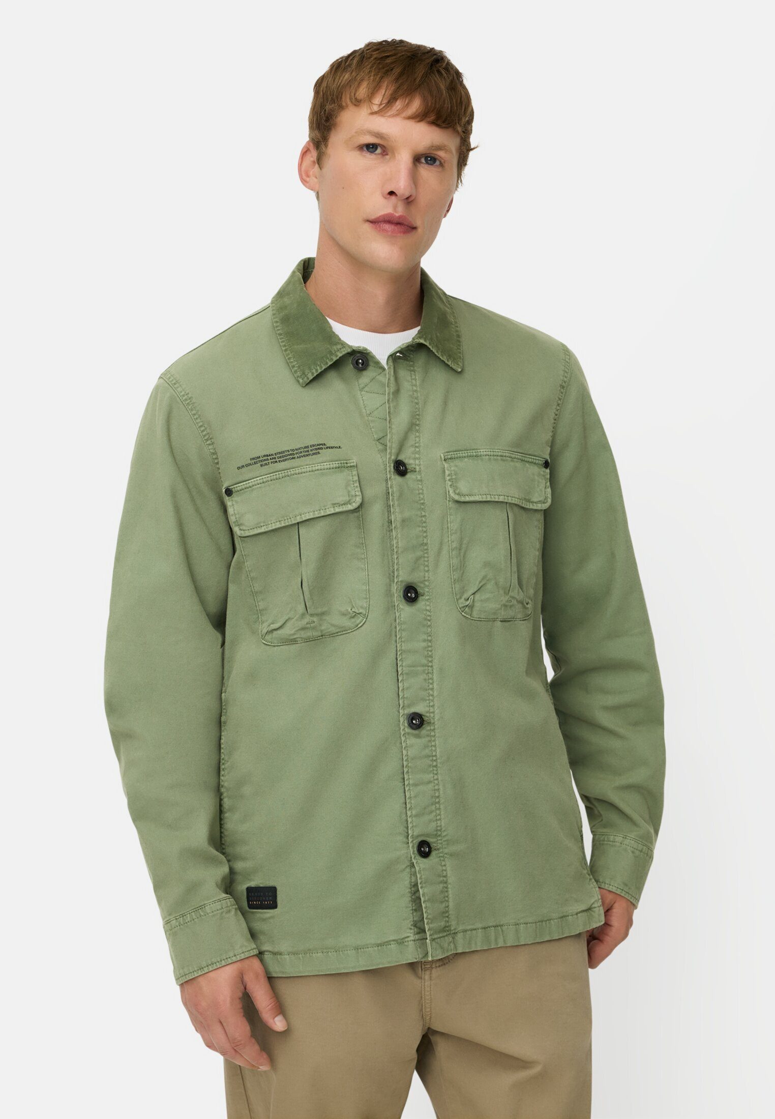 camel active Hemdjacke und 2-Wege Stretch Langarm Markenlogo