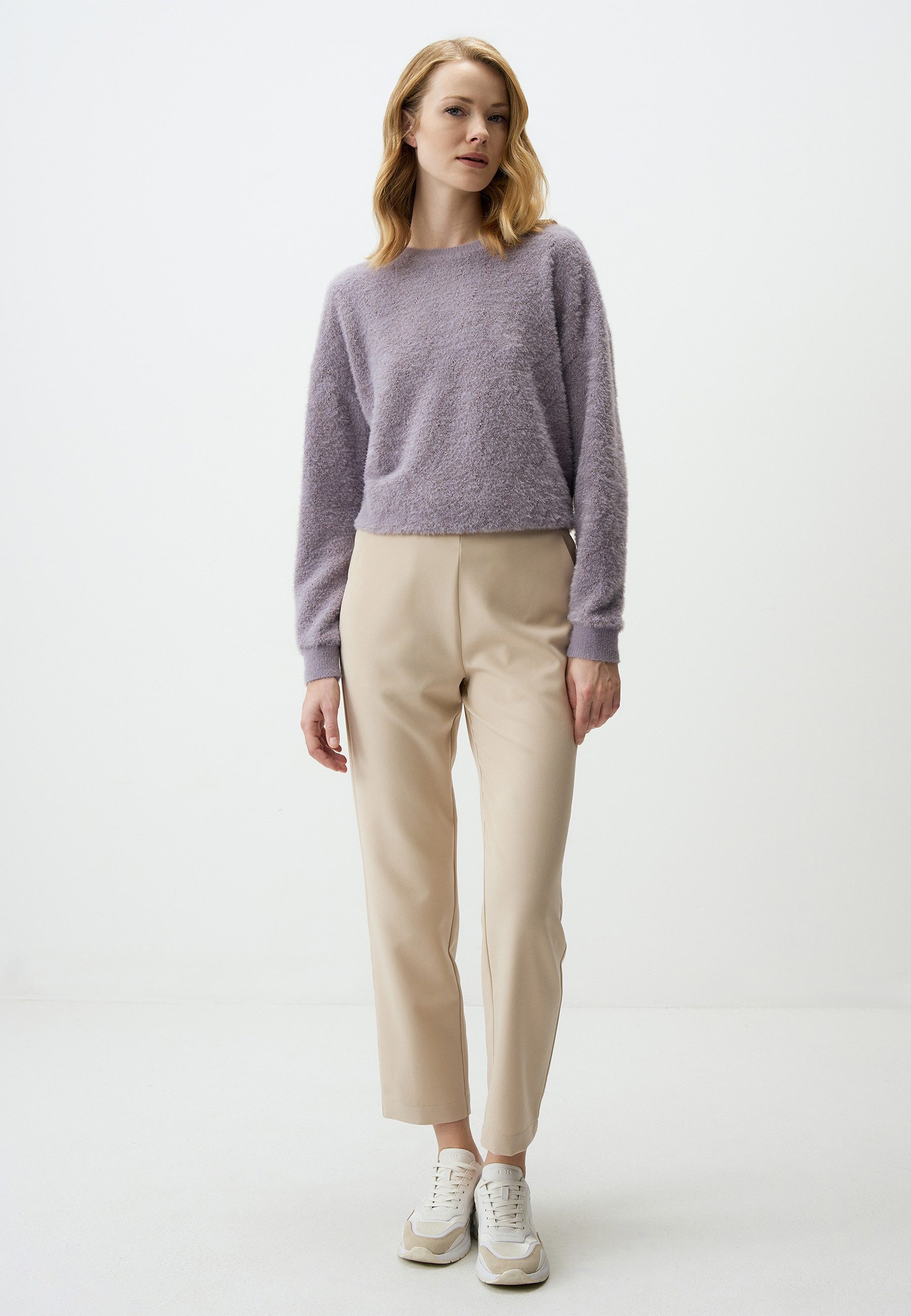 Jimmy Key Strickpullover Rundhalsausschnitt Langärmlig Gemustert günstig online kaufen