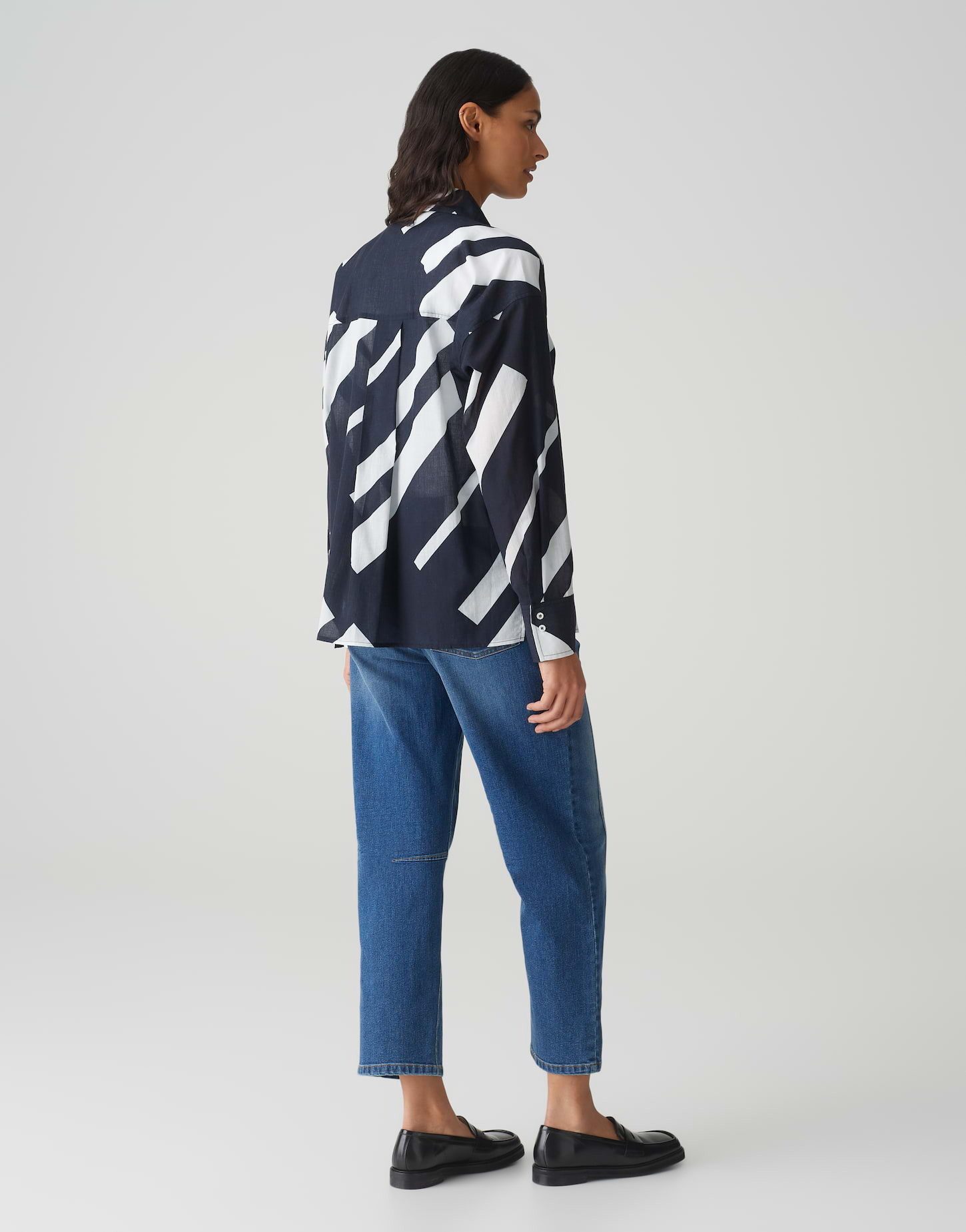 OPUS Hemdbluse FENLO STRIPE aus BCI Cotton
