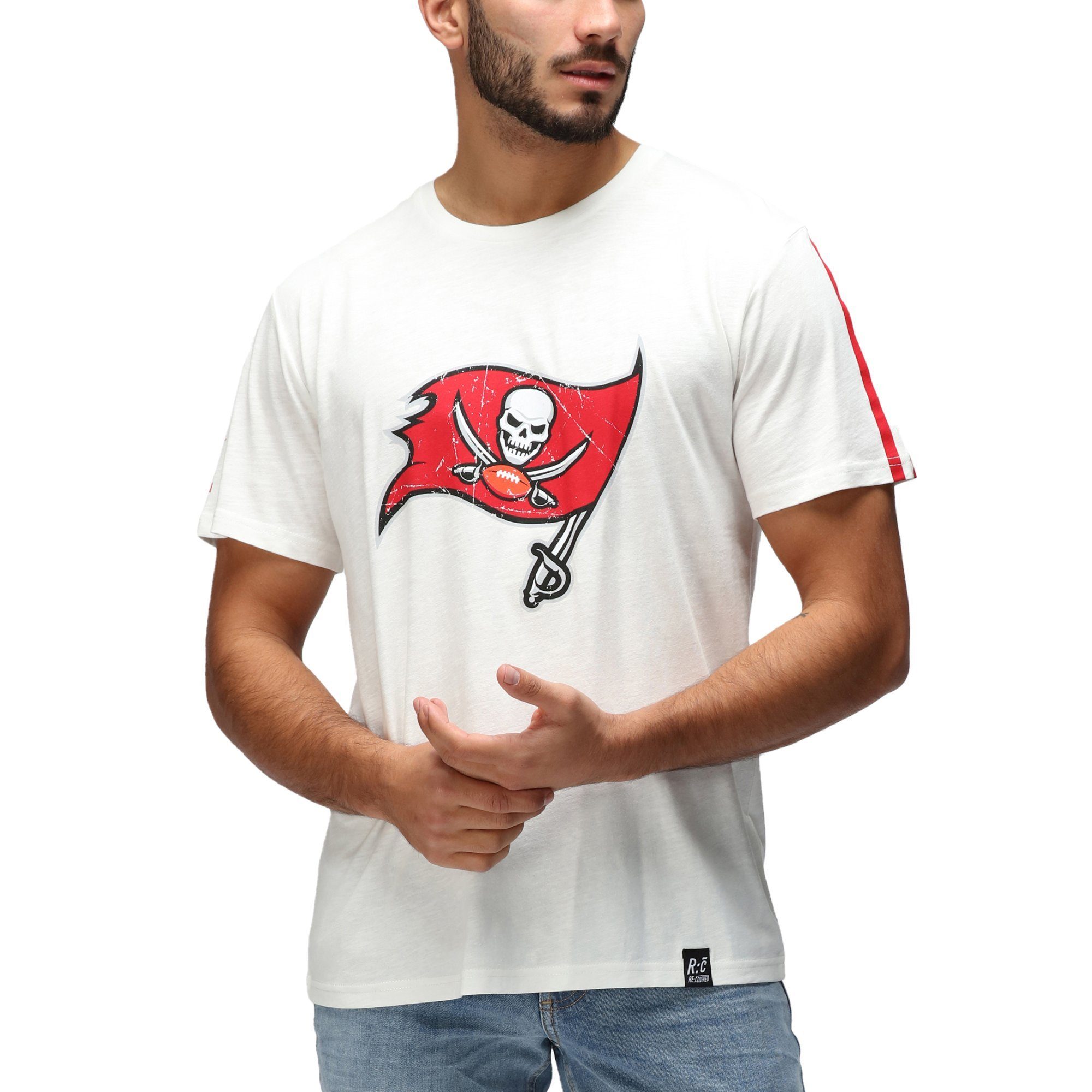 Recovered Print-Shirt Re:Covered NFL ecru Tampa Bay Buccaneers