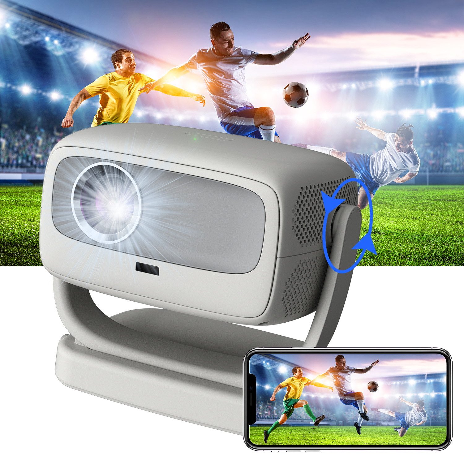 R2 Beamer mit 4K Dekodierung 12000 ANSI Lumen 1920×1080 px LCD-Beamer