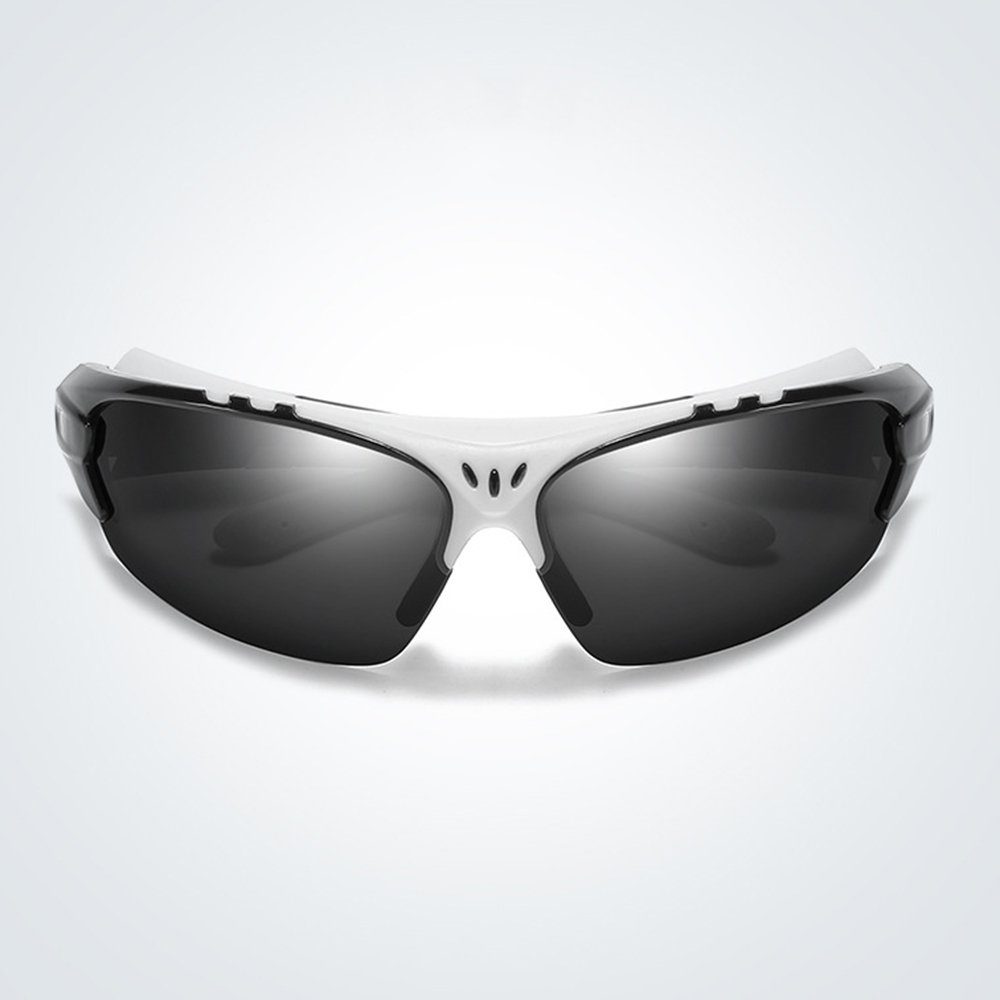 GelldG Sonnenbrille Polarisierte Metall Halbrahmen Sonnenbrillen Schwarz Herren