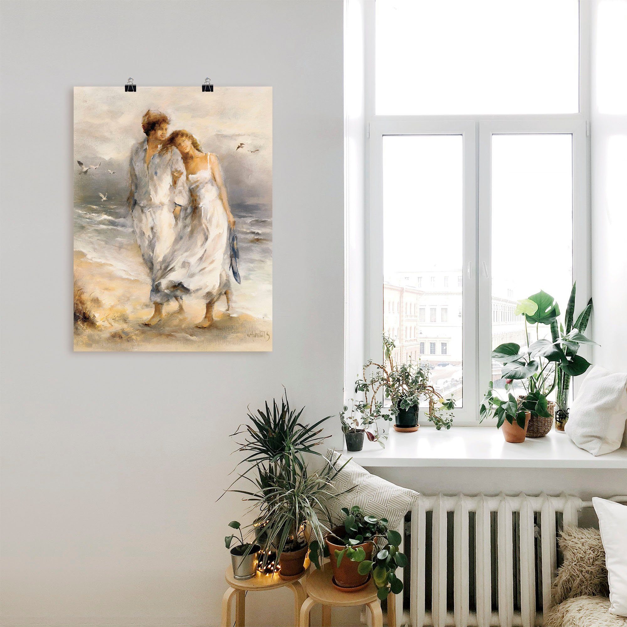 Artland Wandbild Verliebt, Paar (1 St), als Leinwandbild, Poster in verschied. Größen