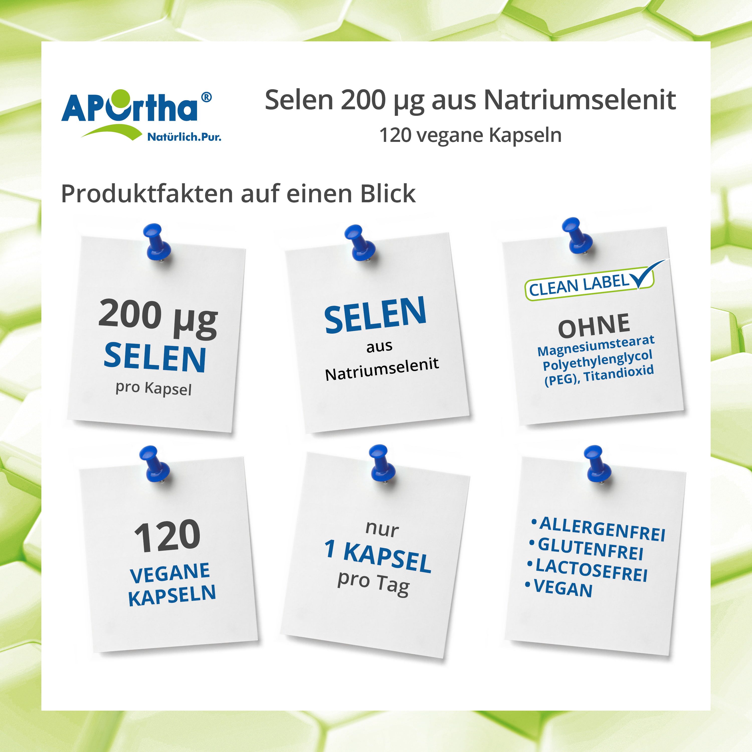APOrtha APOrtha® Selen-Kapseln - 200 µg aus Natriumselenit - 120 Kapseln, 43.8 g