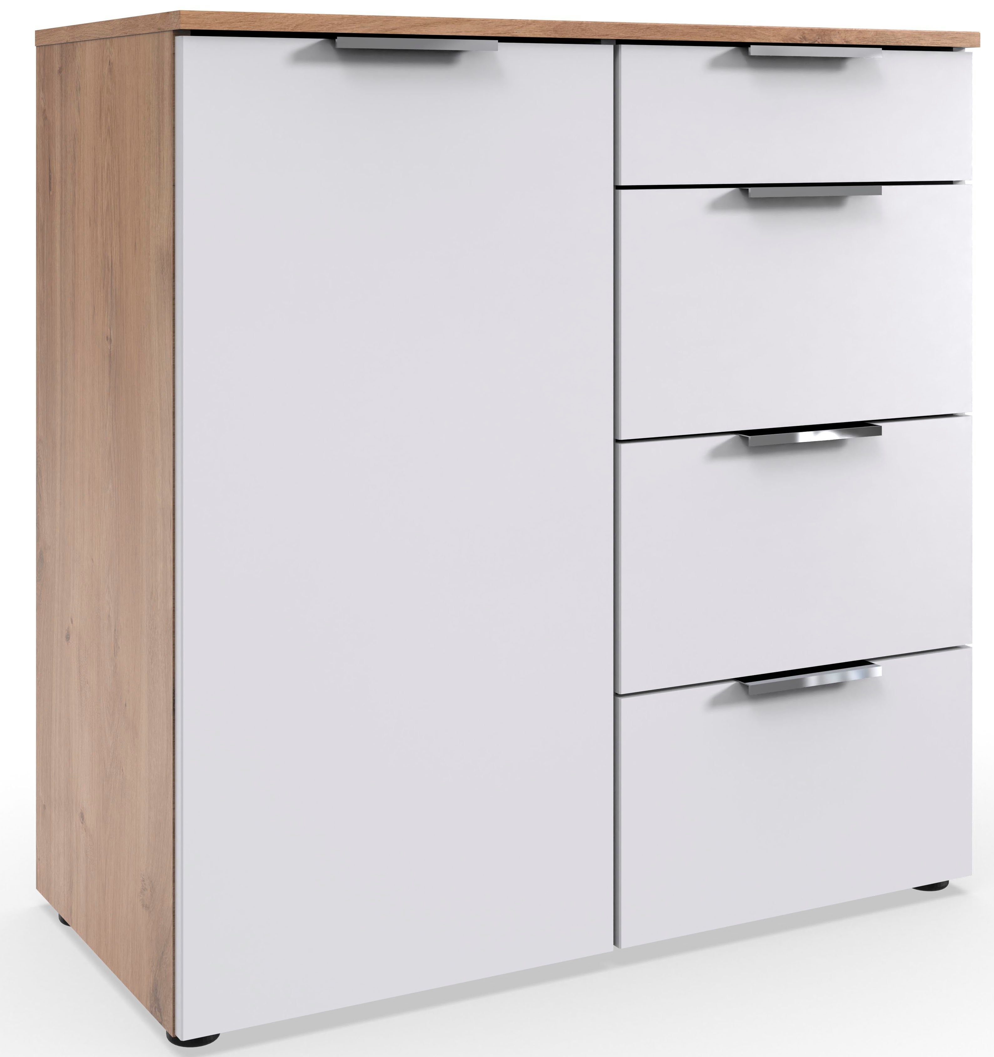 Wimex Kombikommode Level by fresh to go, 1-türig, mit 4 Schubladen und soft-close Funktion, 84cm breit