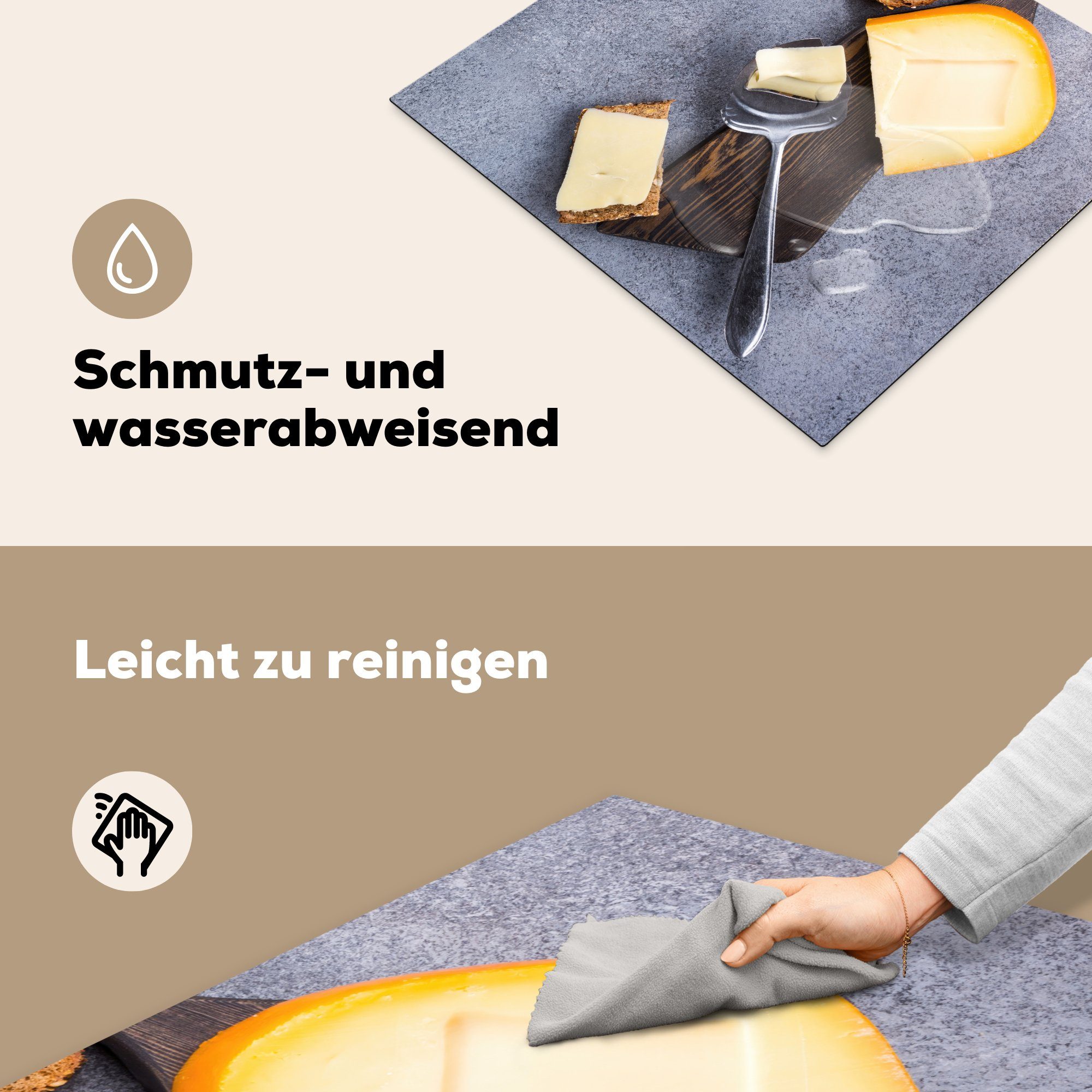 60x52 Käsebrett Ceranfeldabdeckung (1 Arbeitsfläche Käse nutzbar, MuchoWow Vinyl, - - Niederländisch, Mobile tlg), cm, - Stilleben Herdblende-/Abdeckplatte
