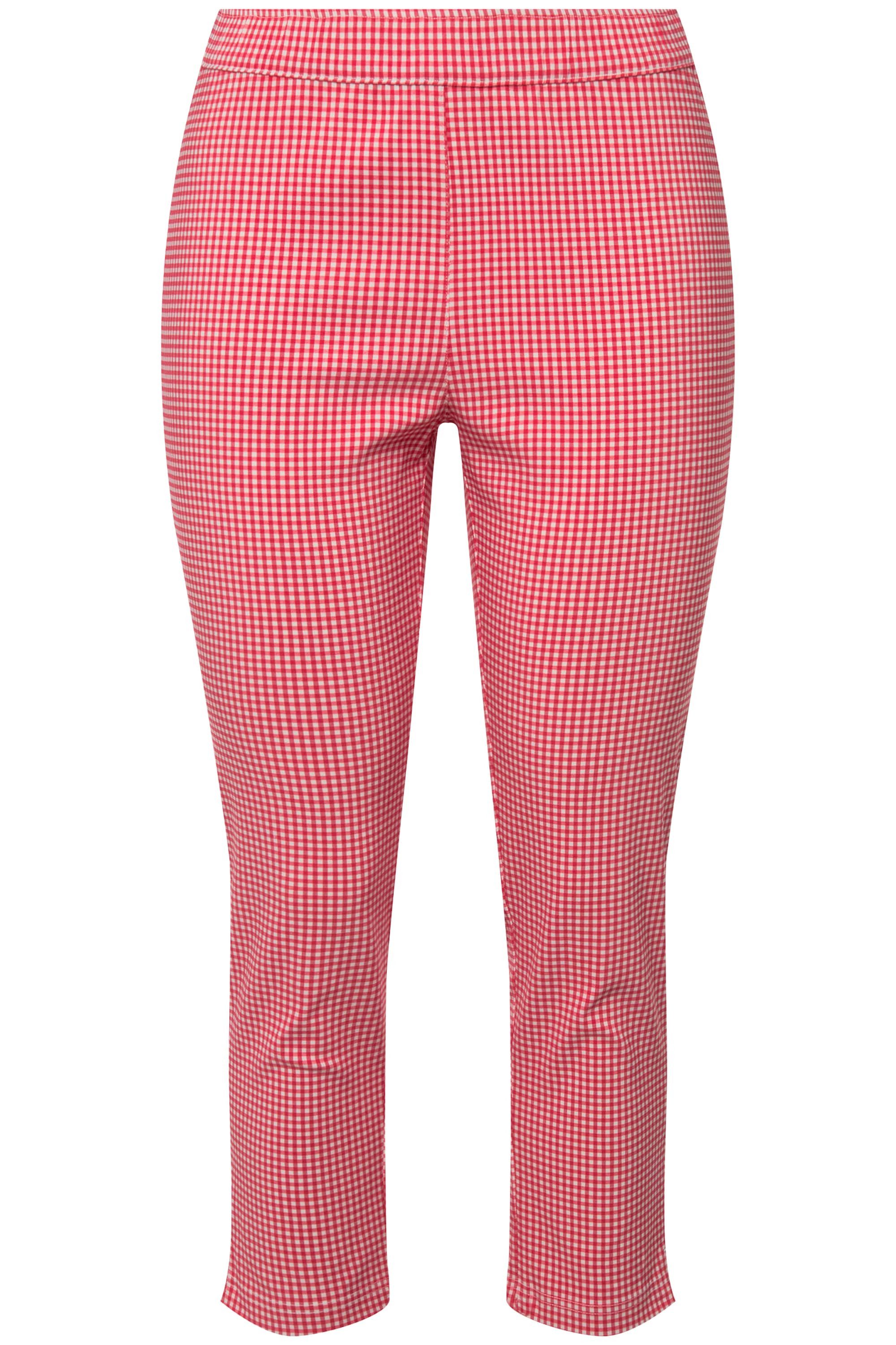 Ulla Popken Stoffhose 7/8-Bengalinhose Sienna Vichykaro günstig online kaufen