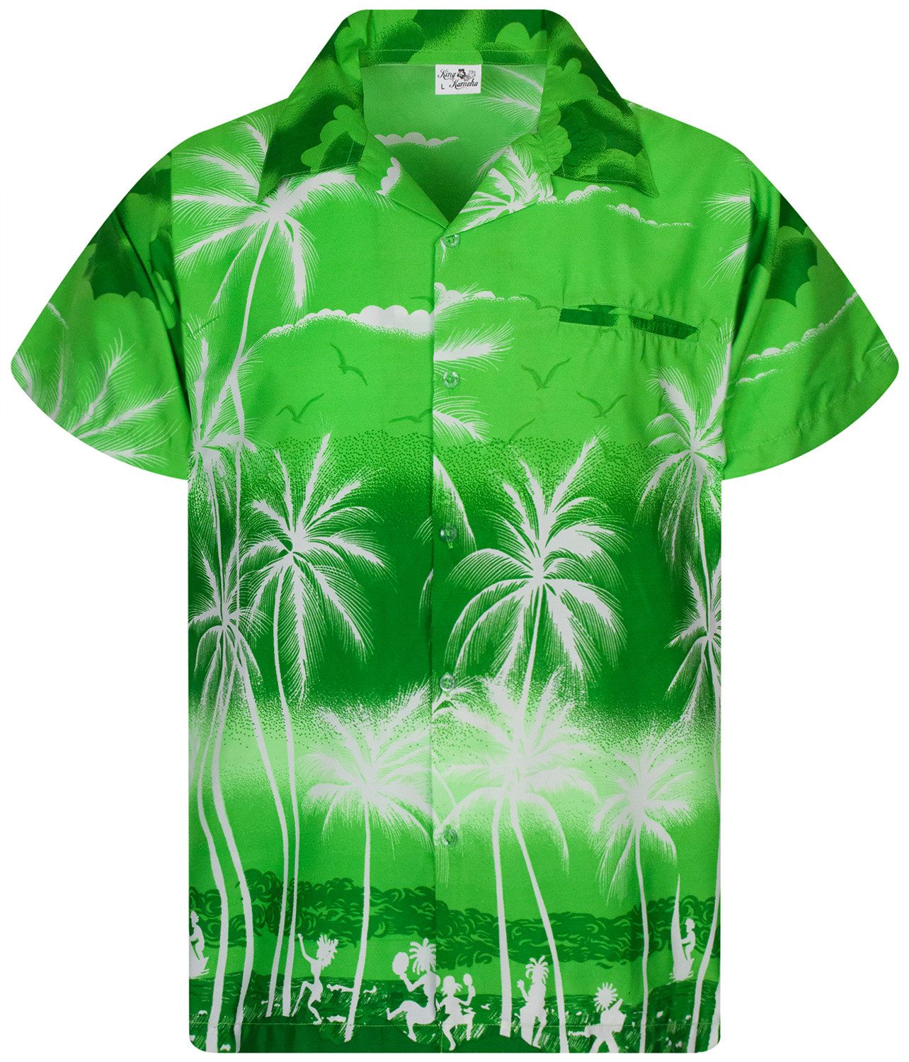 King Kameha Hawaiihemd Beach Negative Funky Hawaii-Hemd Herren Kurzarm Fron günstig online kaufen
