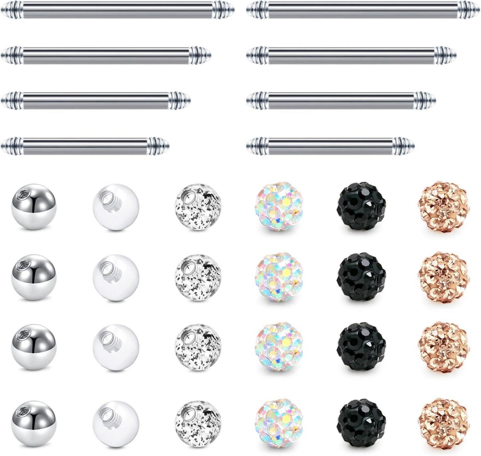 LuxusKollektion Brustwarzenpiercing Zungen- & Brustwarzenpiercing Set günstig online kaufen