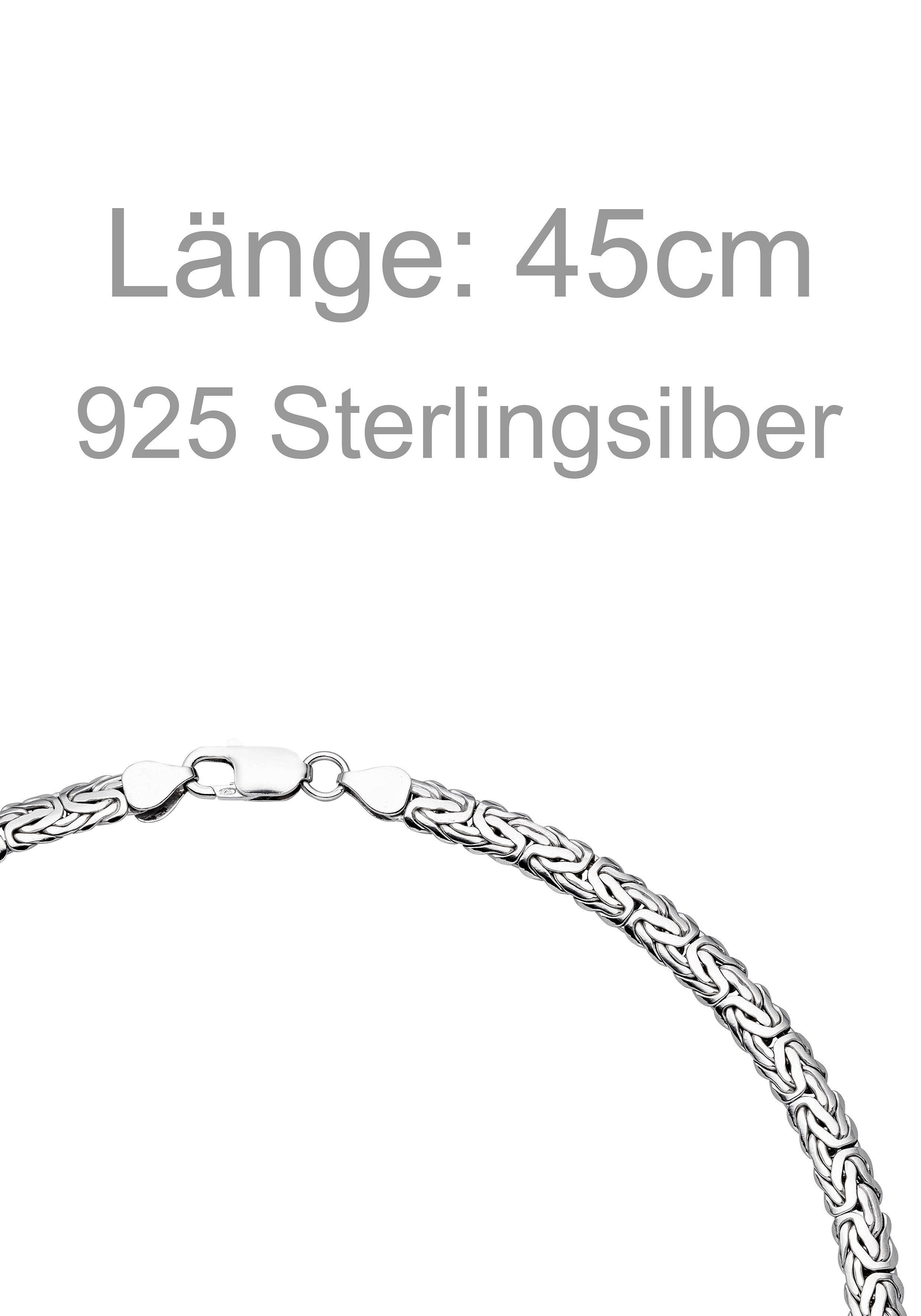 JOBO Königskette Silberkette oval 7 mm, 925 Silber 45 cm