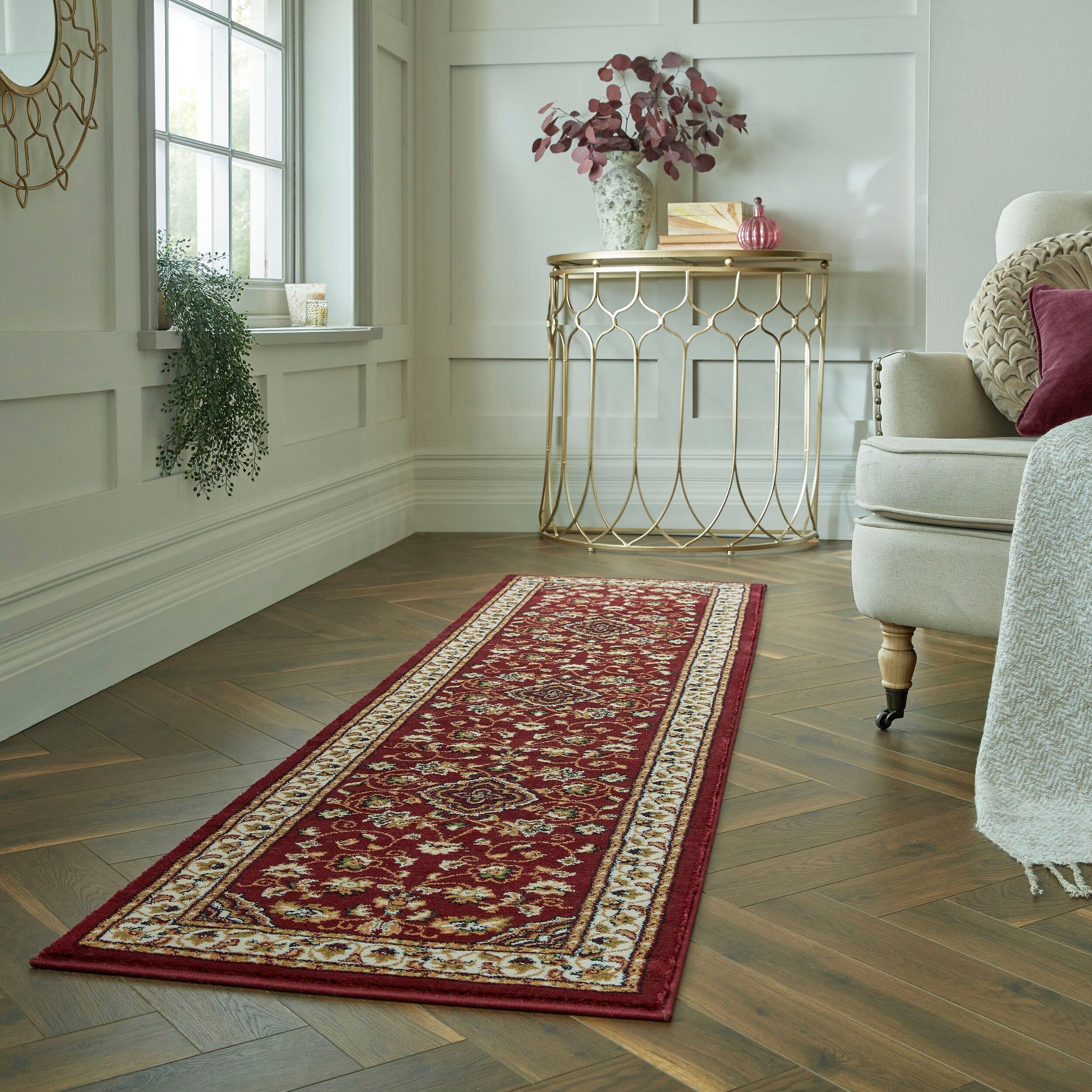 Läufer Sherborne, FLAIR RUGS, rechteckig, Höhe: 8 mm rot