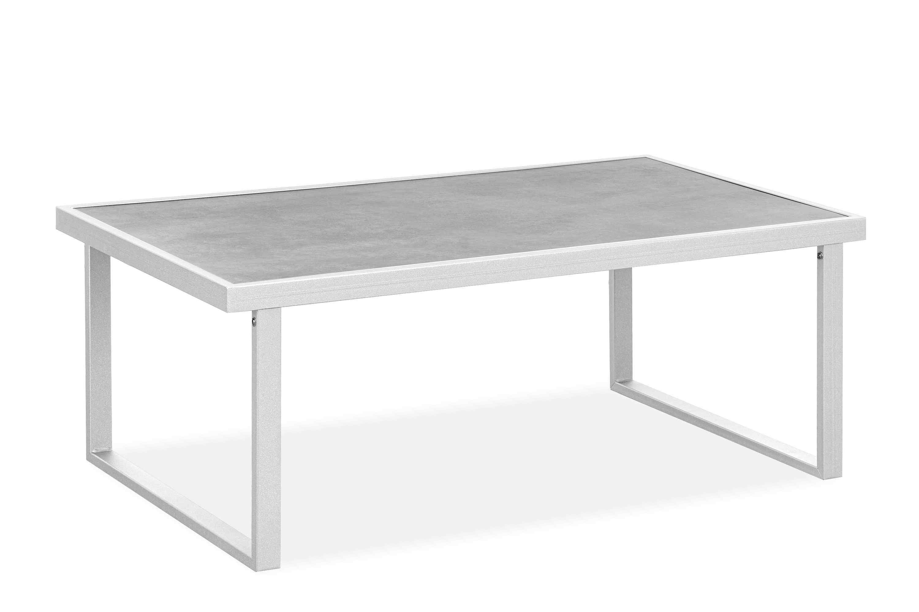 Konsimo Gartentisch FRENA Gartentisch hergestellt in der EU (1x Tisch, Maße: 118x45x65 cm, 1x Tisch), handgefertigt, Rostbeständig, Stahl, UV-Beständigkeit