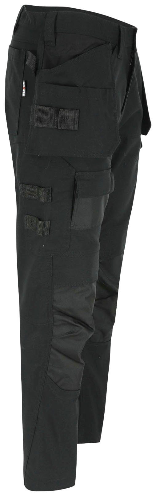 robust, schwarz Arbeitshose Stretch, Multi-pocket, (Coolmax® Technologie) Herock feste HEROCLES sehr Nageltaschen