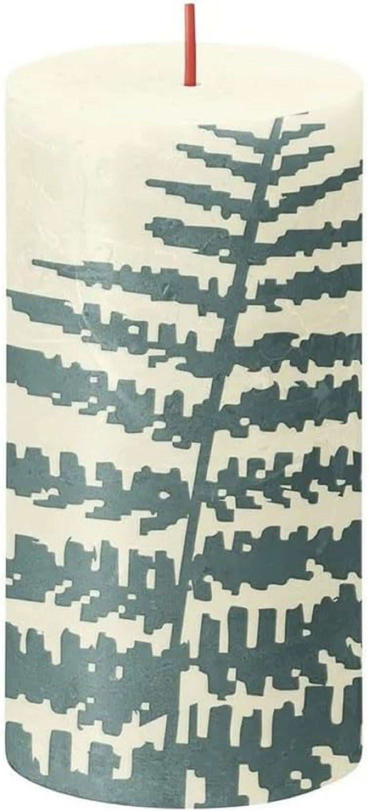 Bolsius Stumpenkerze Bolsius Stumpenkerzen für stimmungsvolle Dekoration Weiß Blattmotiv