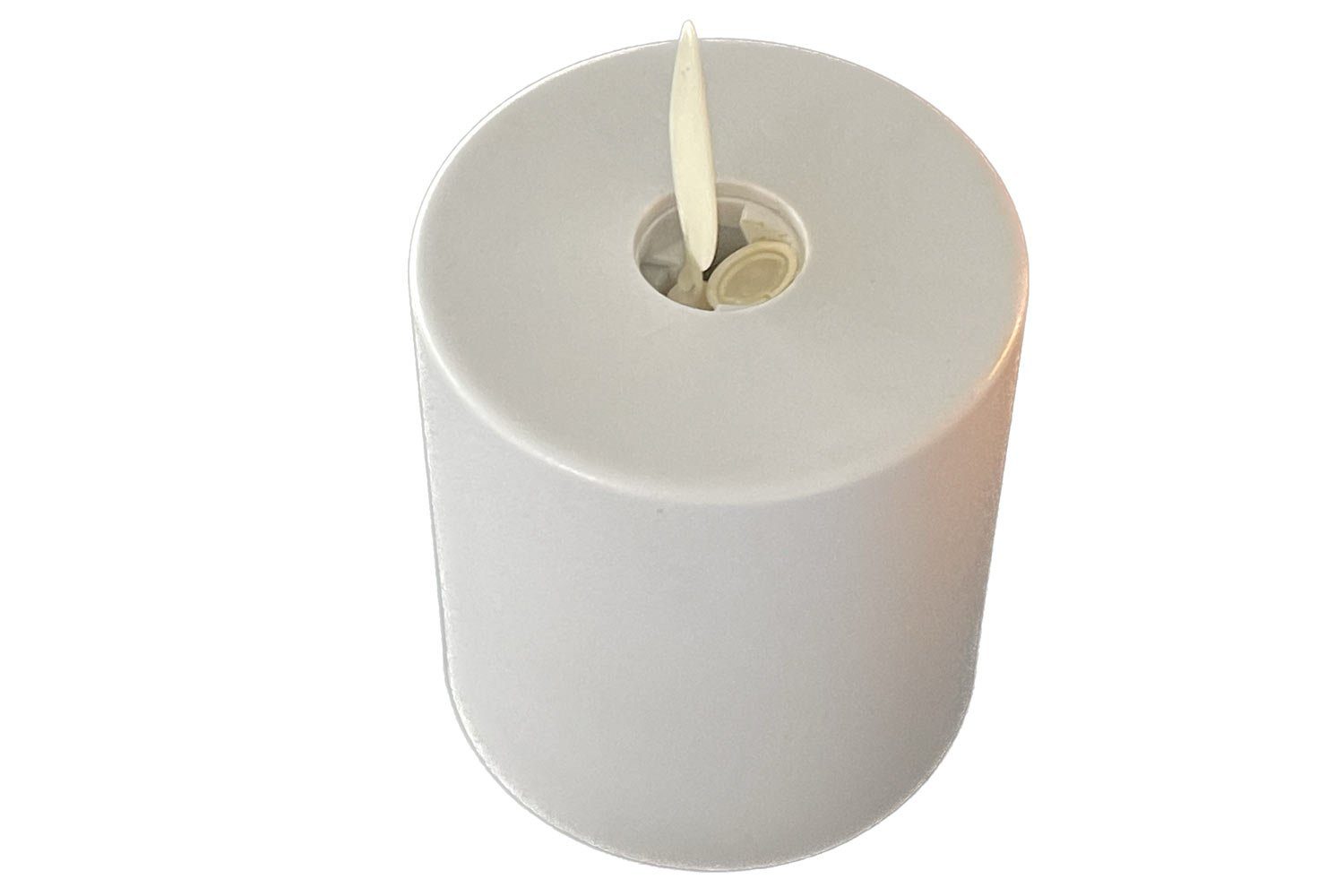 Coen Bakker Deco BV LED-Kerze (Set, 2-tlg), weiß 2-er Set bewegliche Flamme 4,5x8cm Timer