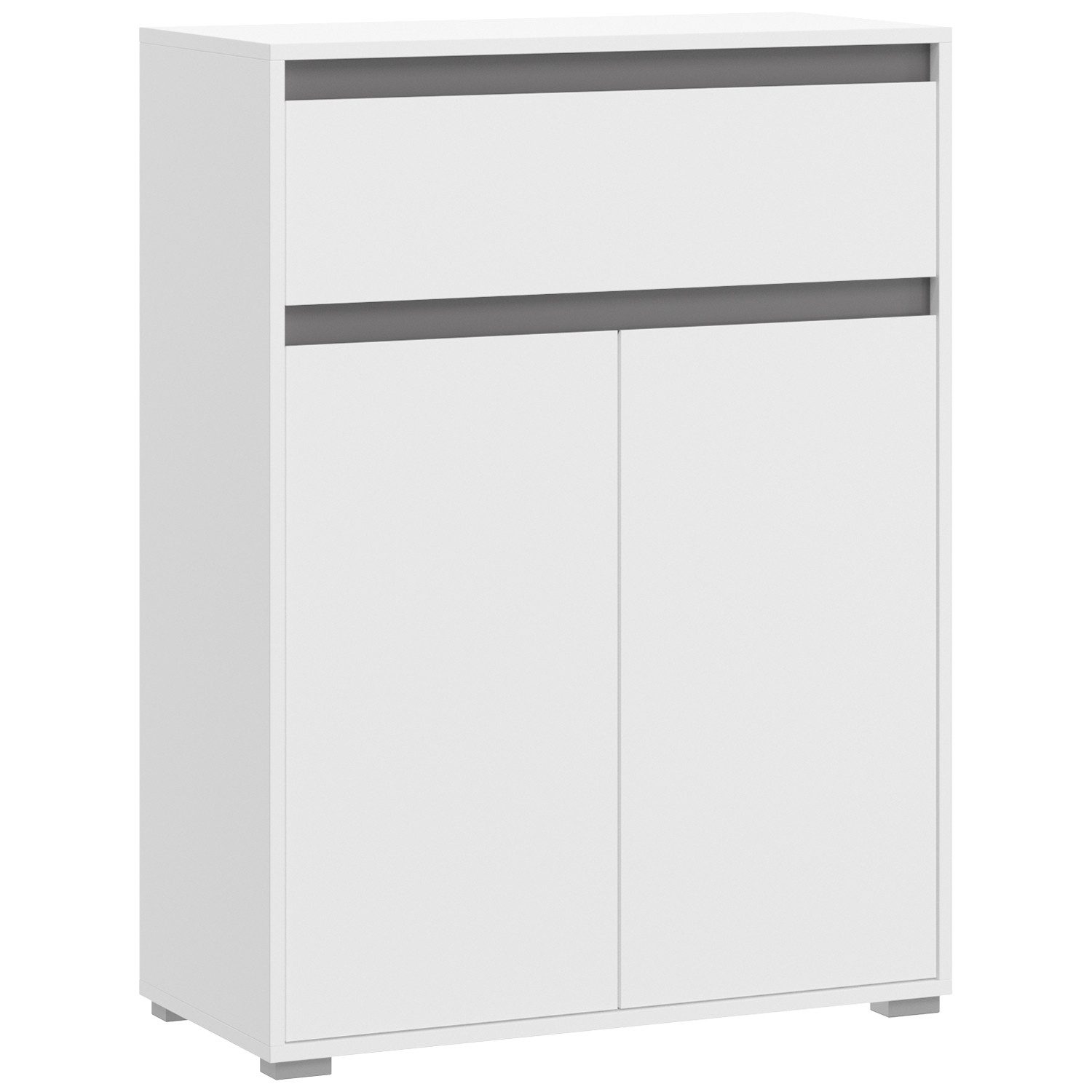 xonox.home Schuhschrank in Weiß - 76x102x35cm (BxHxT)