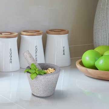 relaxdays Mörser Mörser mit Stößel aus Granit