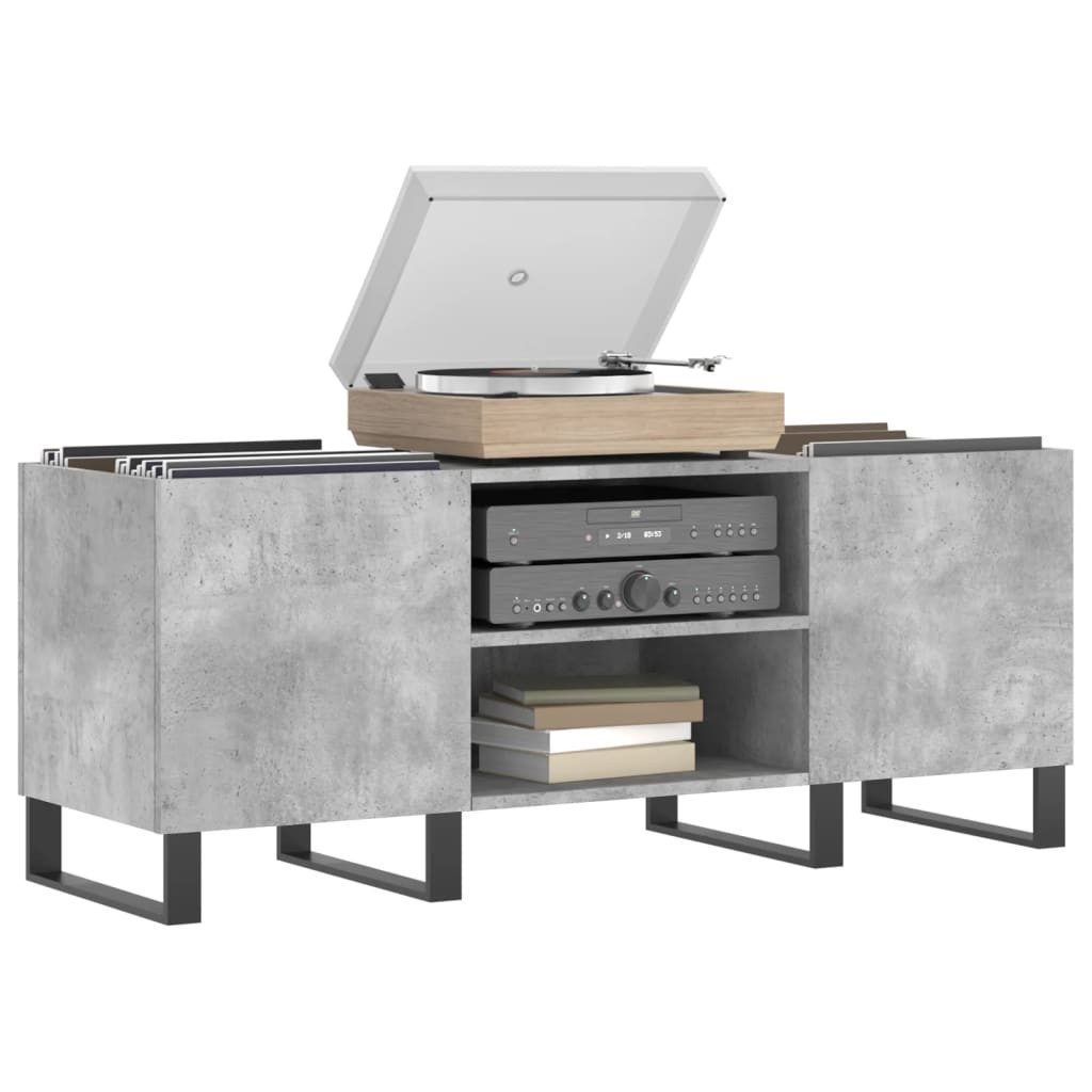 vidaXL Media-Regal Plattenschrank Betongrau 121x38x48 cm günstig online kaufen