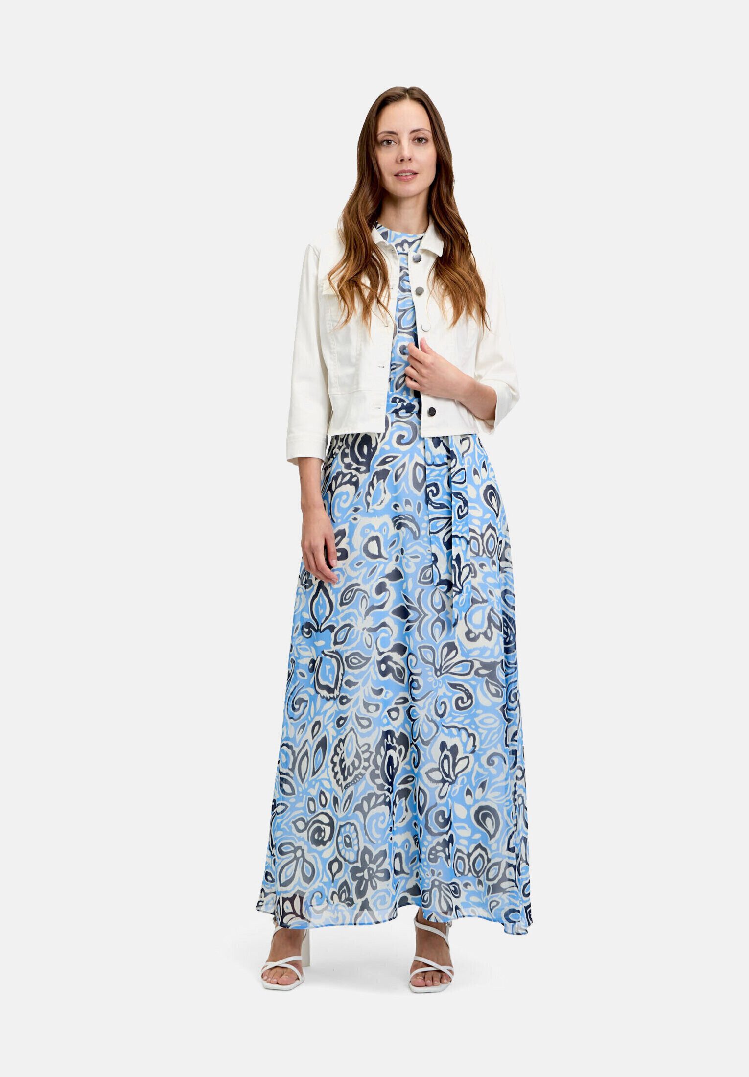 Betty&Co Chiffonkleid Damen ohne Arm Nahtführung