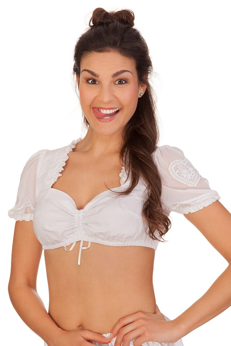Dirndlbluse Dirndlbluse - BELINDA-TALA - weiß