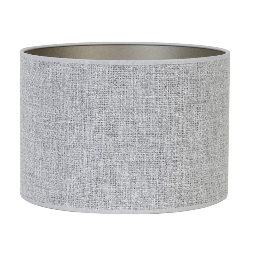 Dirk Davids Leuchten GmbH Lampenschirm Lampenschirm Zylinder Leinen Hell Grau 35-35-30cm