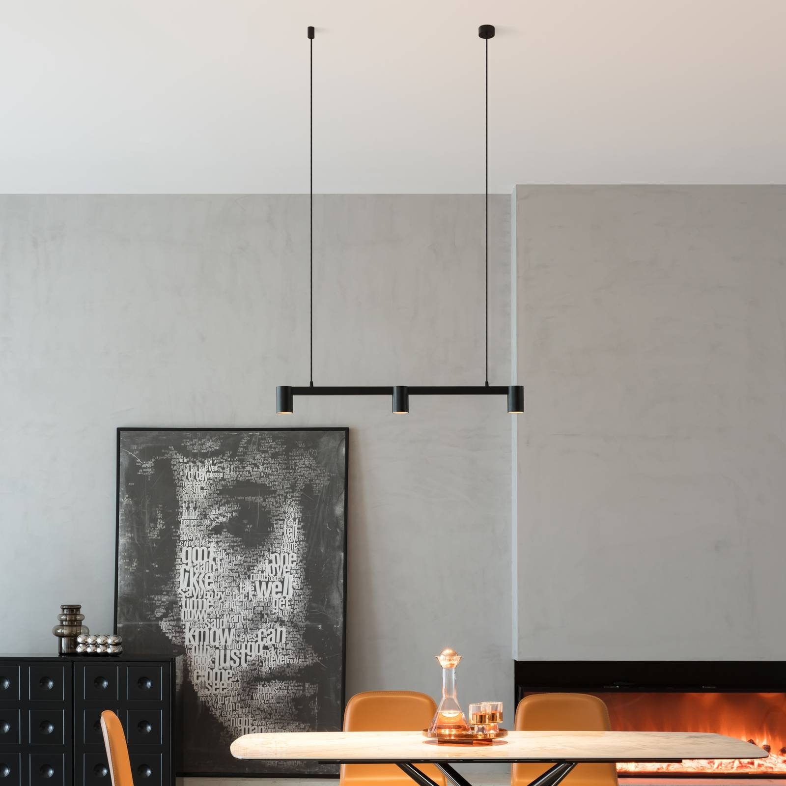 Arcchio Hängeleuchte Brinja, Metall, Schwarz IP20, 3 x 10 W LED