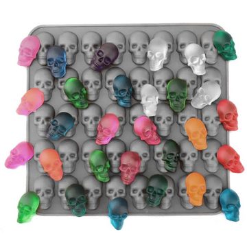 Metamorph Pralinenform Mini Totenkopf Silikonform 40-fach, (1-tlg), Mit dieser Form aus Silikon für 40 kleine Totenköpfe gelingen dir sc