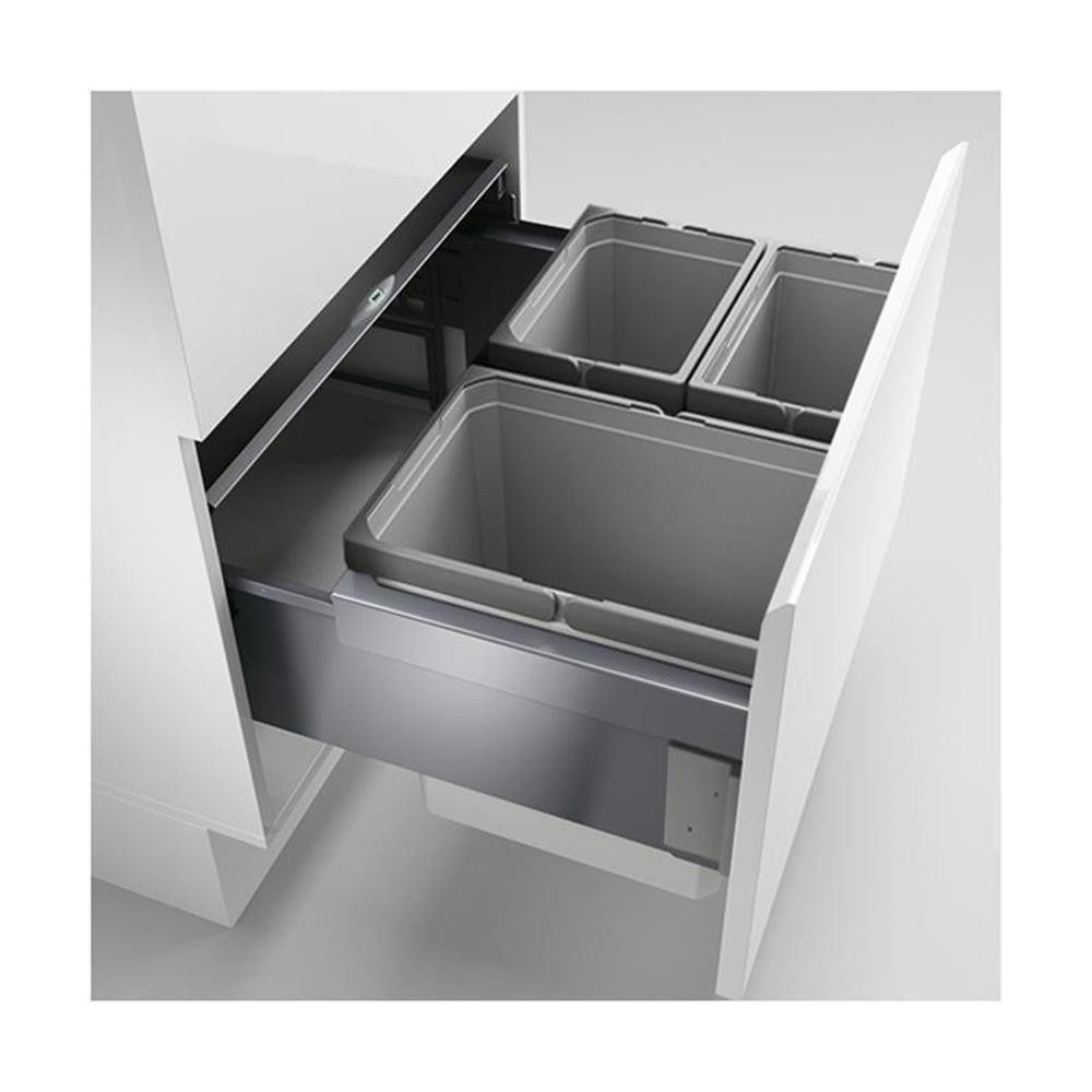 Naber Mülleimer Cox® Base 360 K/600-3, Abfallsammler für Frontauszüge