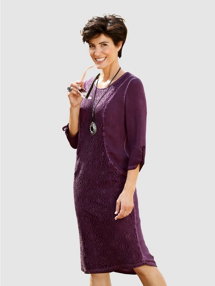Paola Kleid in modischer oil dyed Waschung in rosa