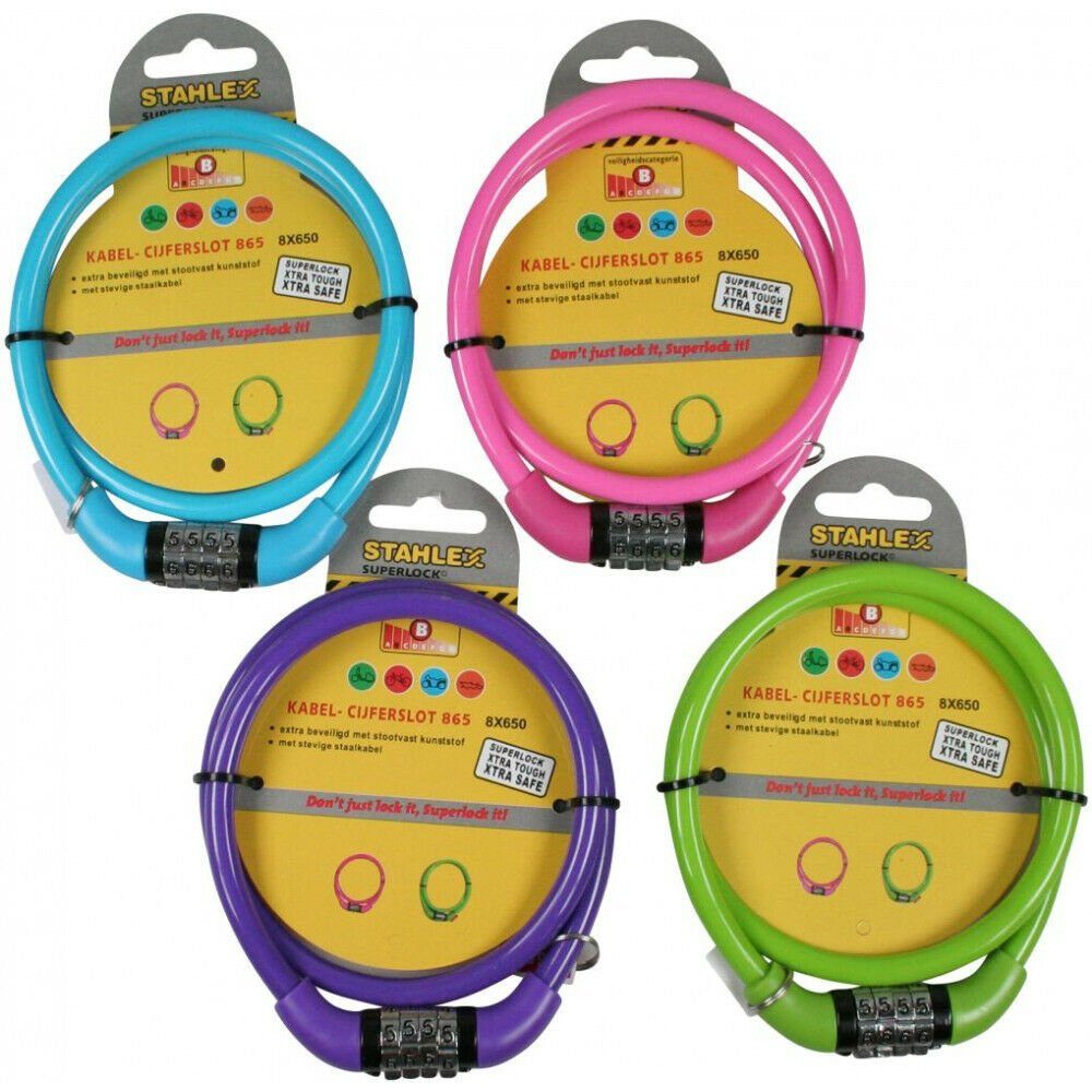 BENSON Kabelschloss Fahrradschloss Zahlenschloss Kabelschloss 70cm, Panzerschloss, Kombination, Schloss