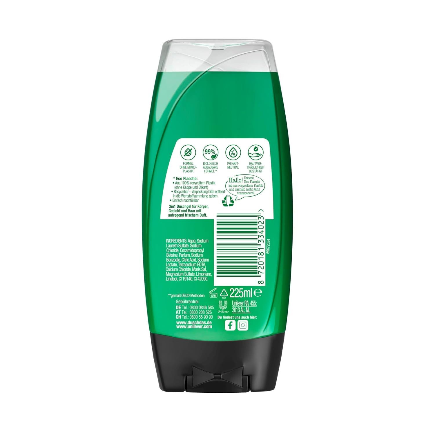 duschdas Duschgel 6erPack Duschdas Duschgel Wild Woods 3in1 Shower Gel 6 x 225 ml, 6-tlg., Duschbad mit aufregend-frischem Duft