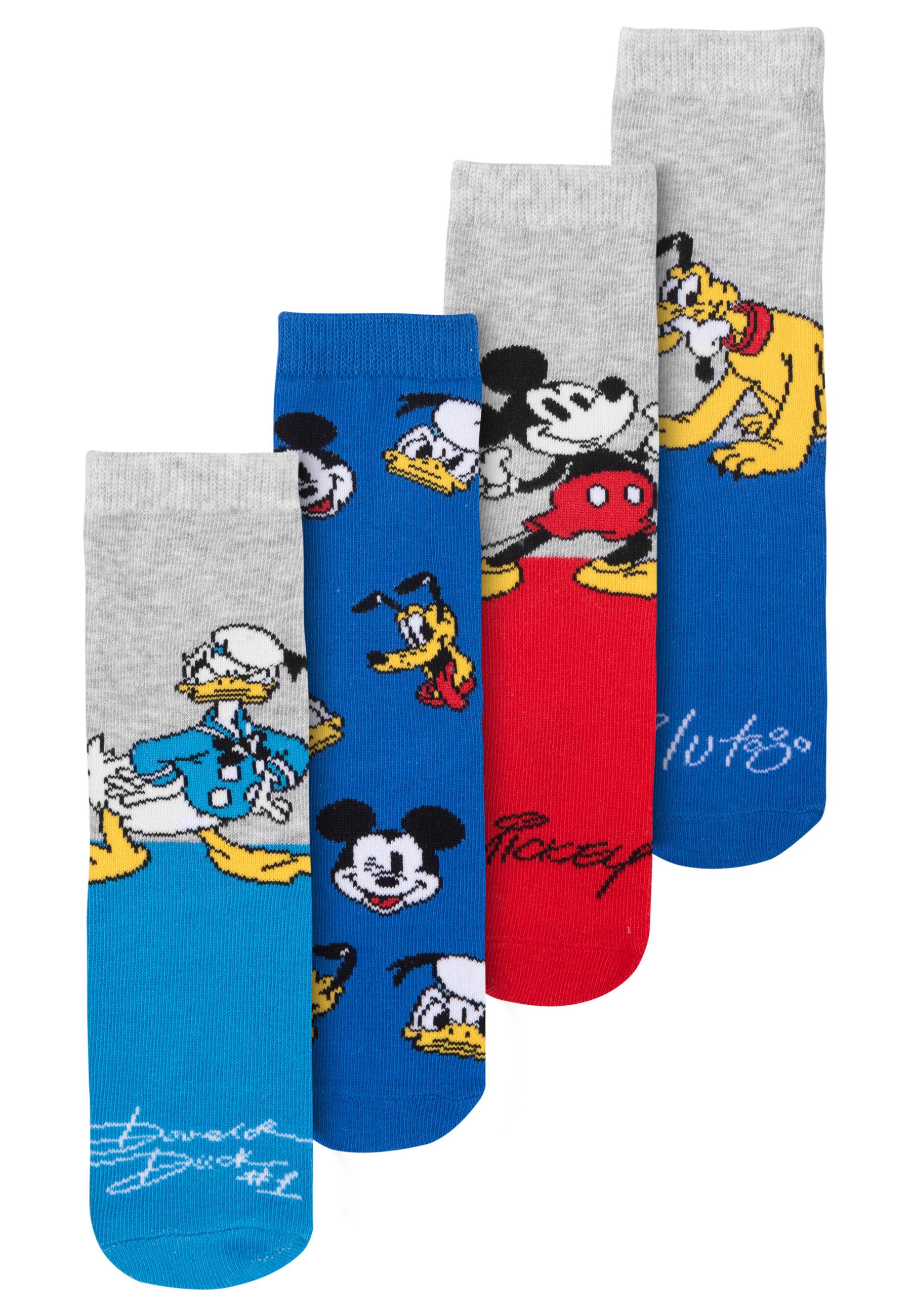 United Labels® Носки Mickey Mouse, Donald Duck & Pluto Jungen Носки Söckchen 4er Pack