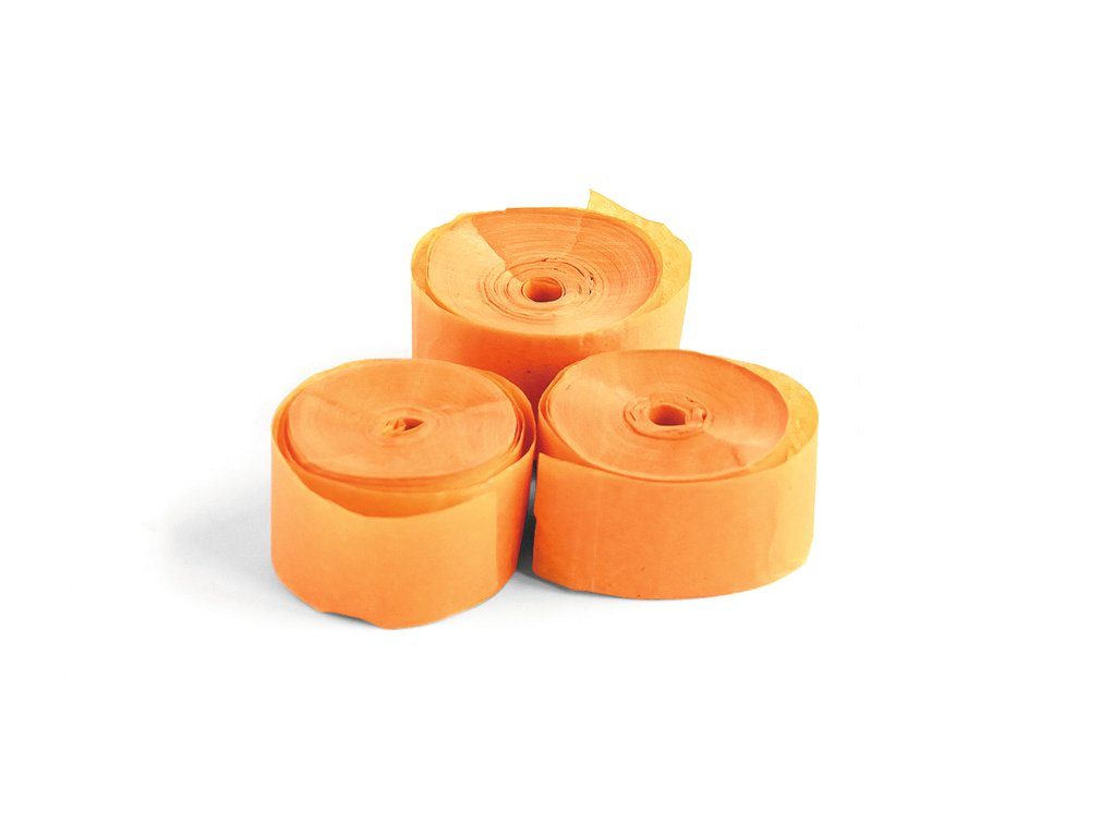 TCM Fx Konfetti Slowfall Streamer 10m x 1,5cm, 32x, verschiedene Farben erhältlich orange