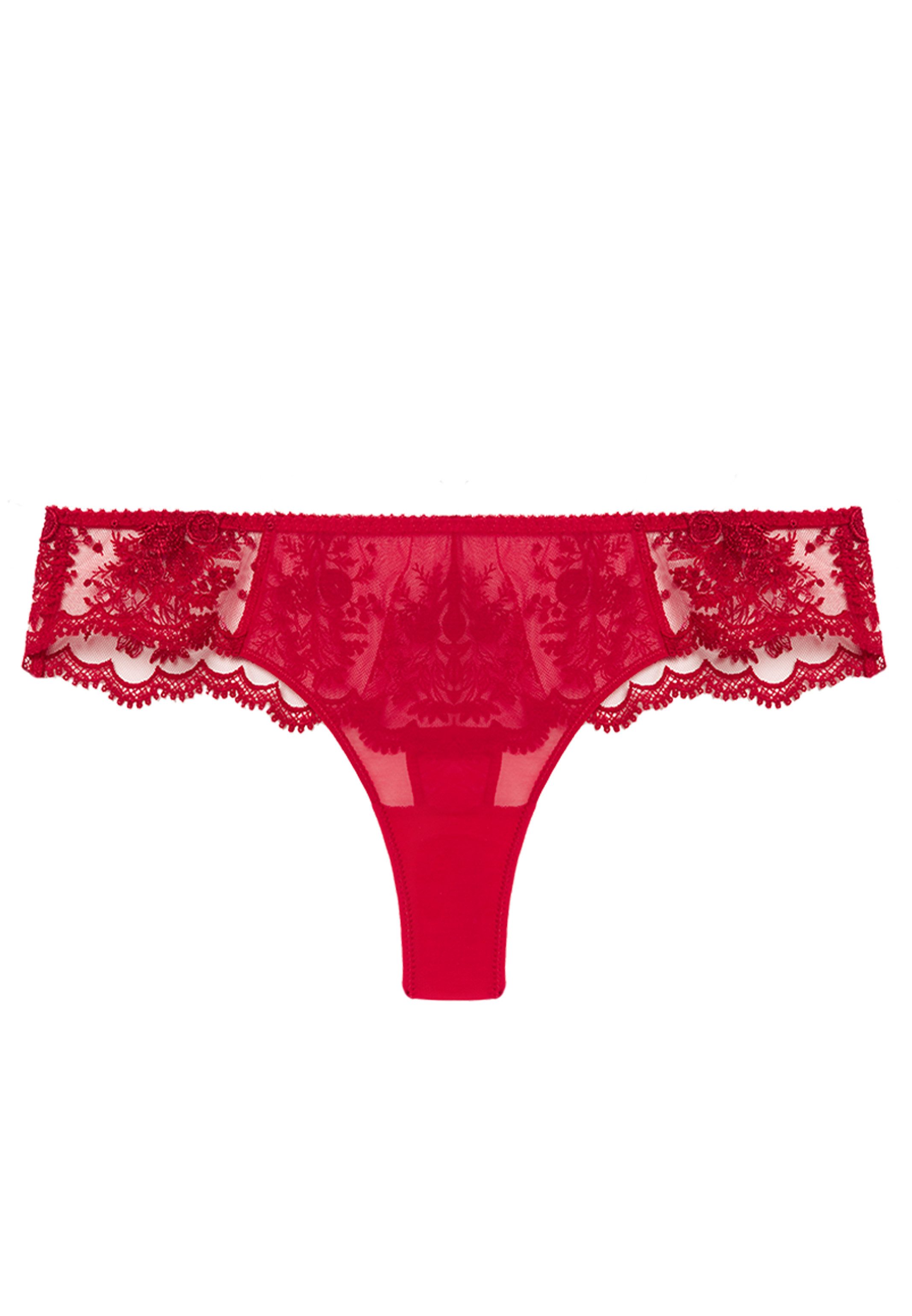 SIMONE PERELE Tanga Intrigue (1-St) Tanga - Leicht transparent - Florale Stickerei, Transparenter Tüll