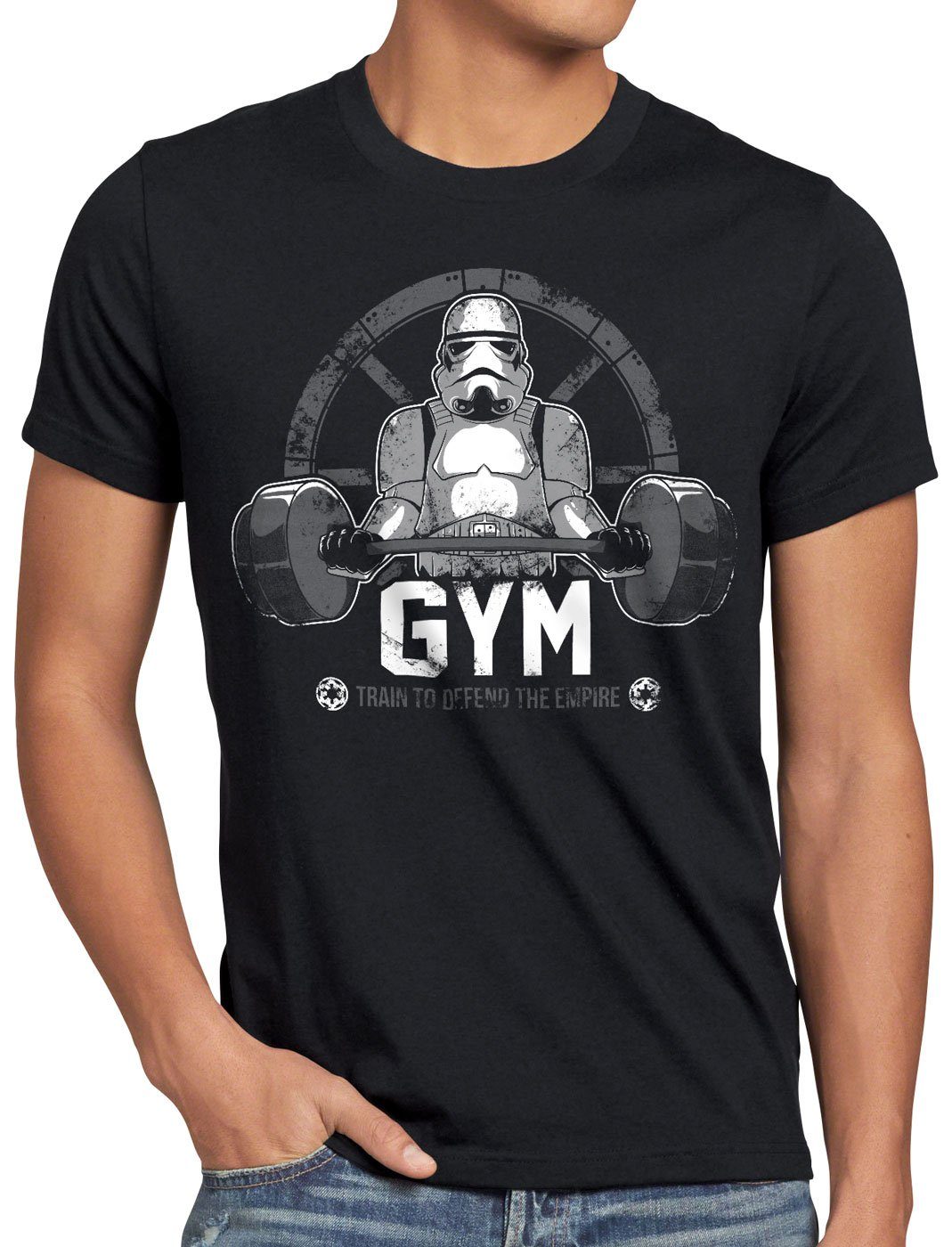 style3 Print-Shirt Herren T-Shirt Todesstern Gym crossfit sturmtruppen fitness