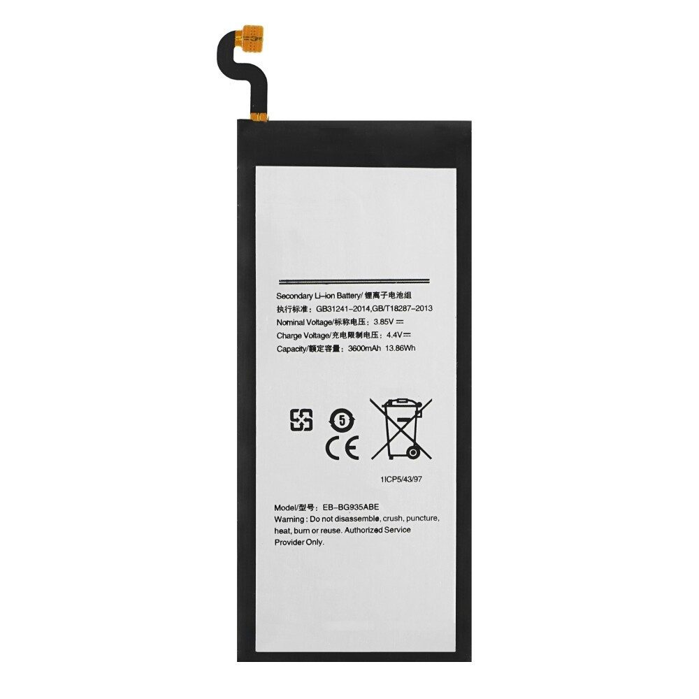 Akku für Samsung G935F Galaxy S7 Edge EB-BG935ABE 3600mAh Batterie Ers Handy-Akku (1 St)