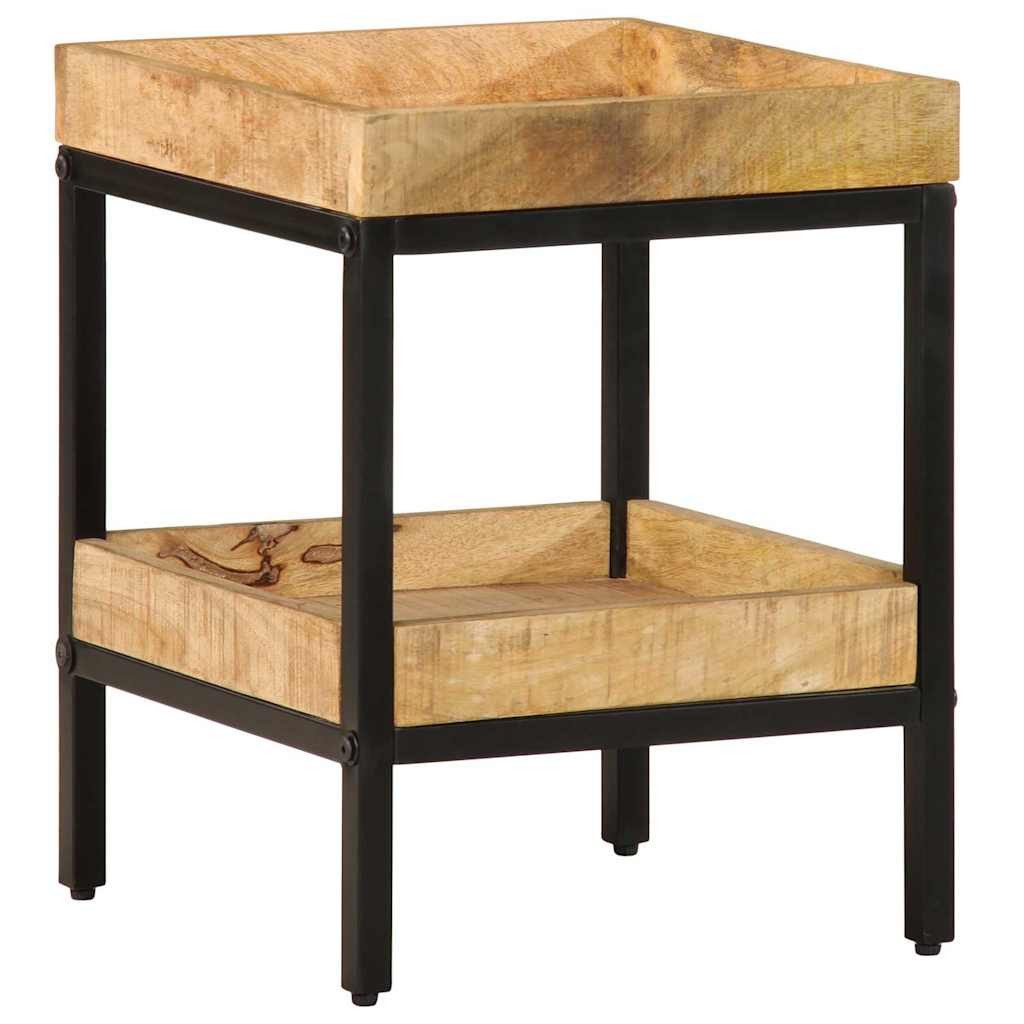 vidaXL Beistelltisch Beistelltisch mit Regal Braun 35 x 35 x 45 cm Massivho günstig online kaufen