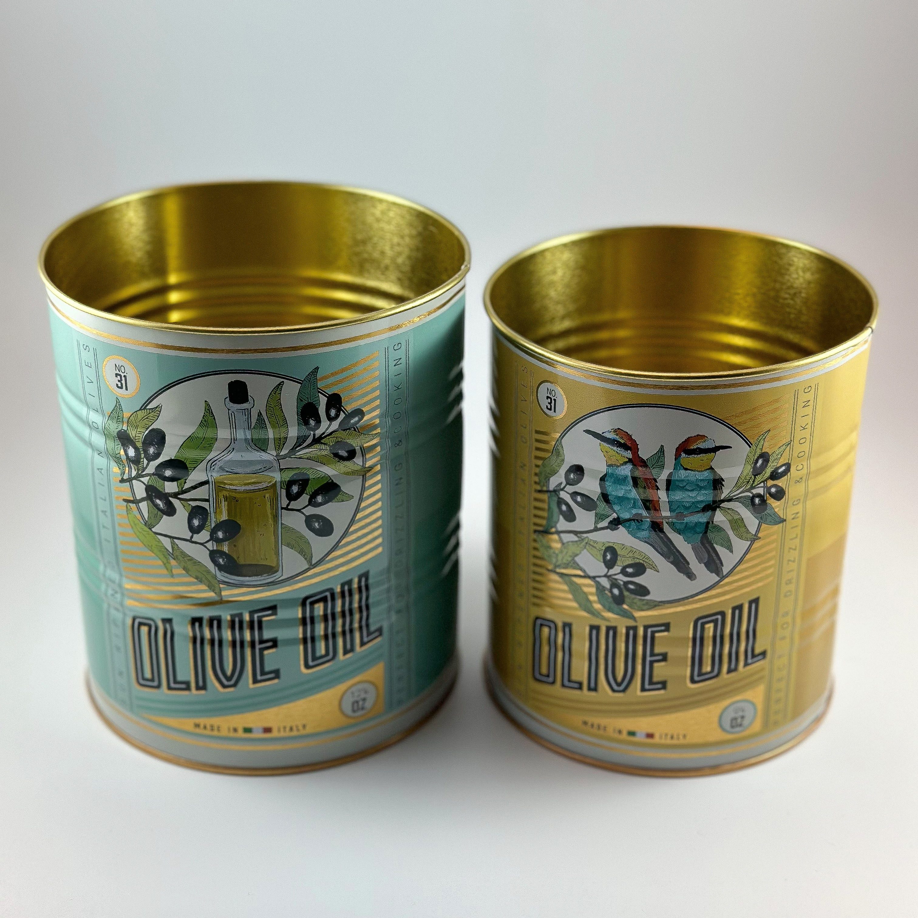 Rex London Pflanzkübel Dose Blumenvase 2er Set "Olive Oil"